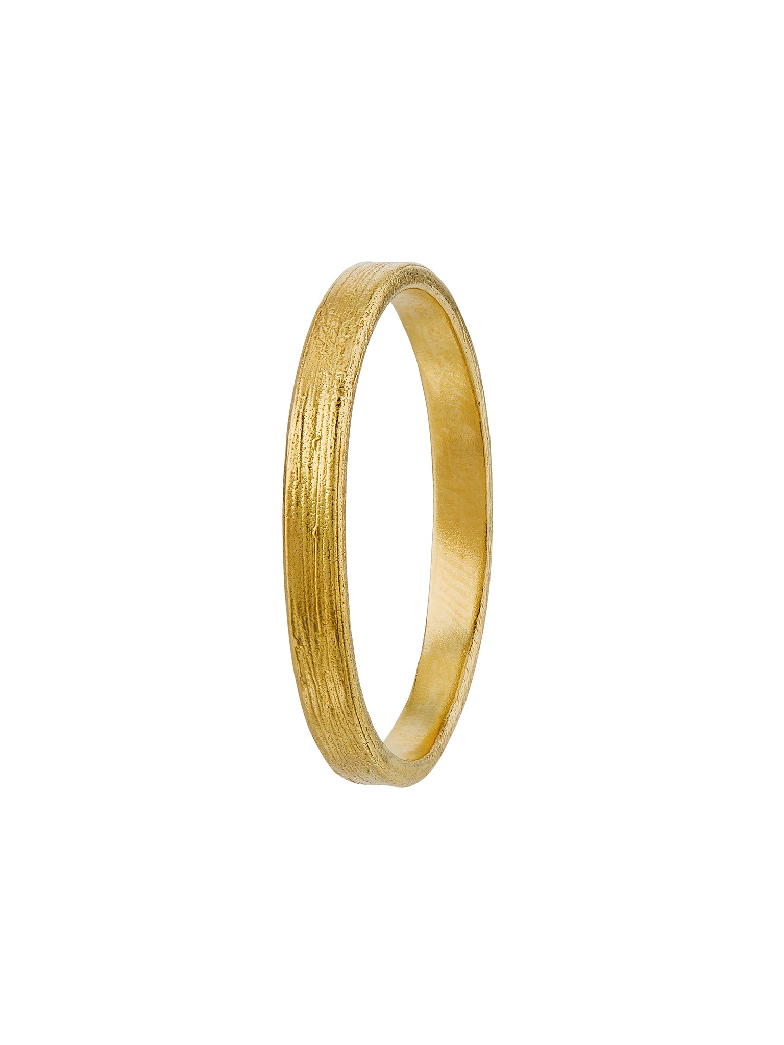 Textured Spring Band 2mm - image 1 | 18ct yellow gold