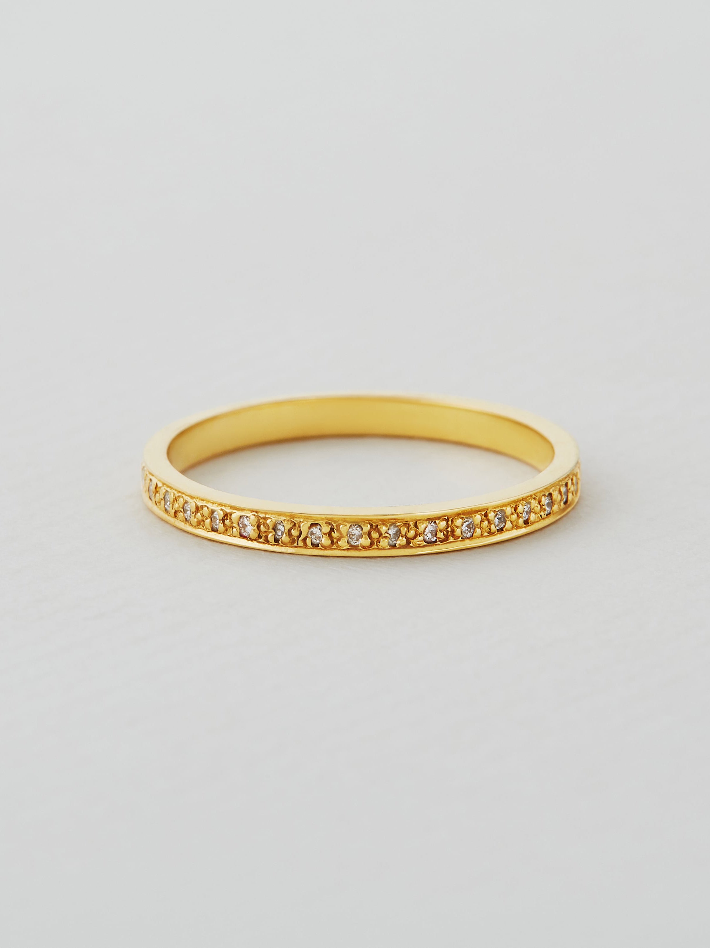 Spring Halo Diamond Eternity Ring - image 2 | 18ct yellow gold