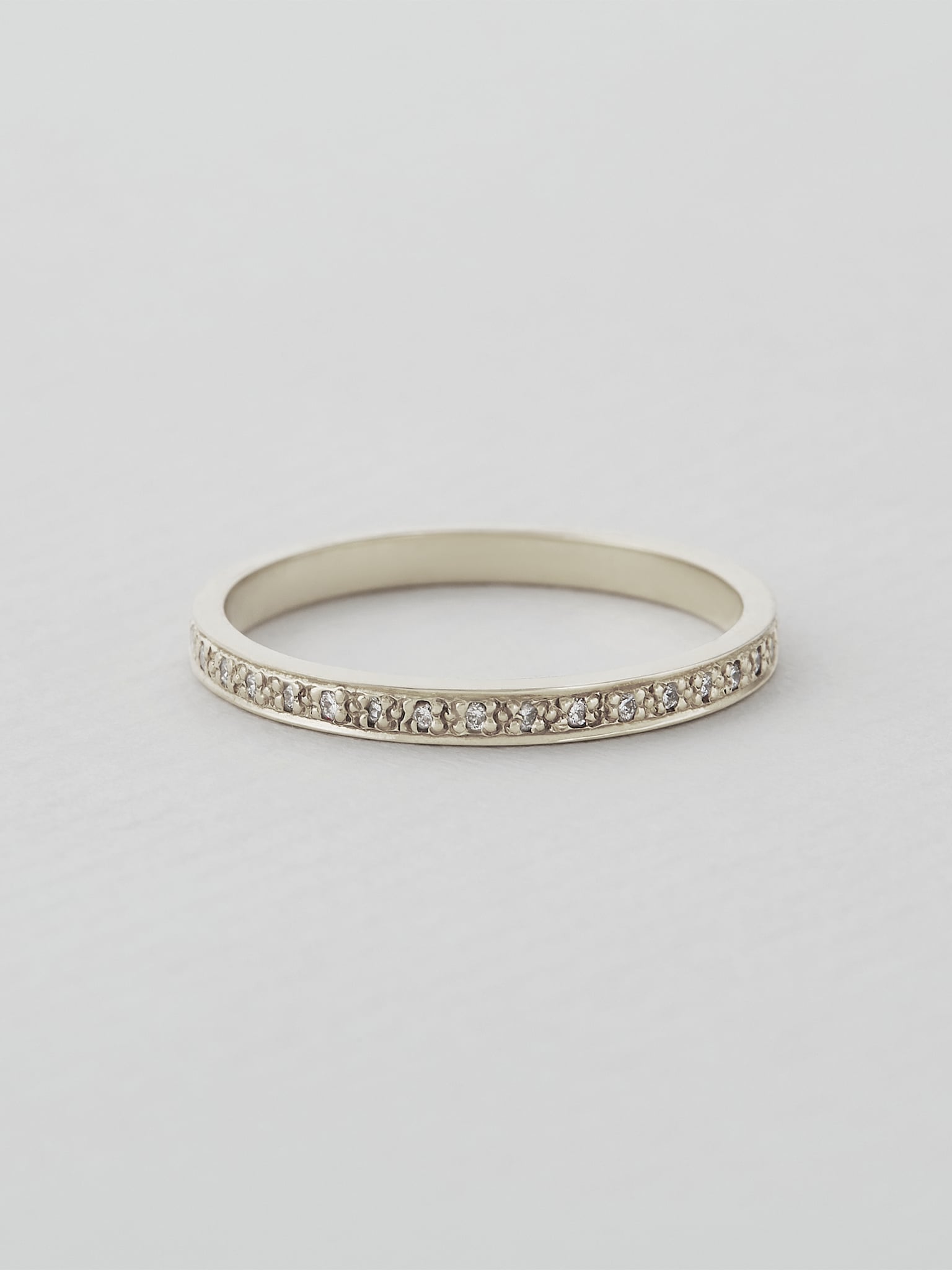 Spring Halo Diamond Eternity Ring - image 8 | platinum