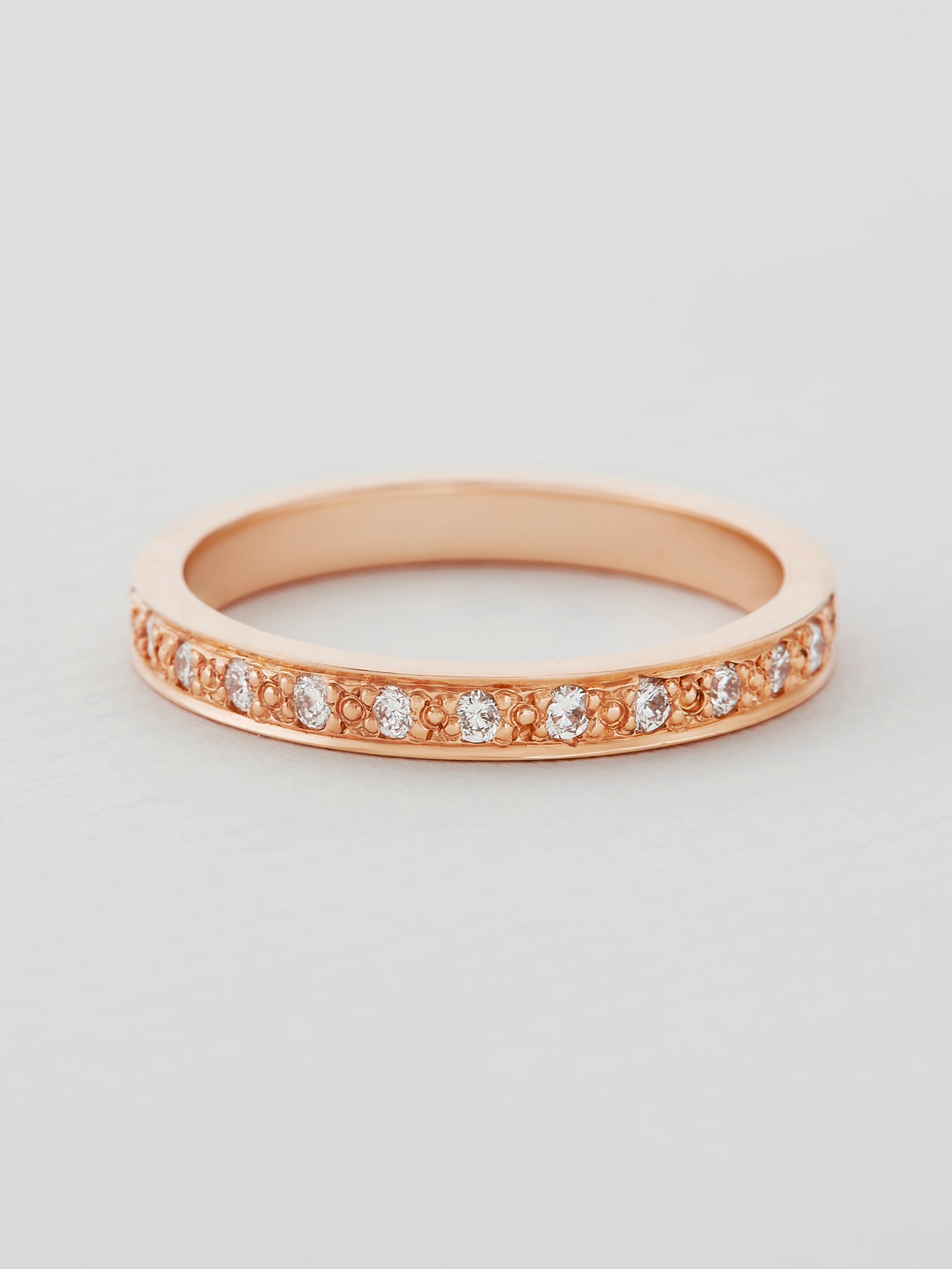 Spring Halo Diamond 2.5mm Eternity Ring - image 6 | 18ct rose gold