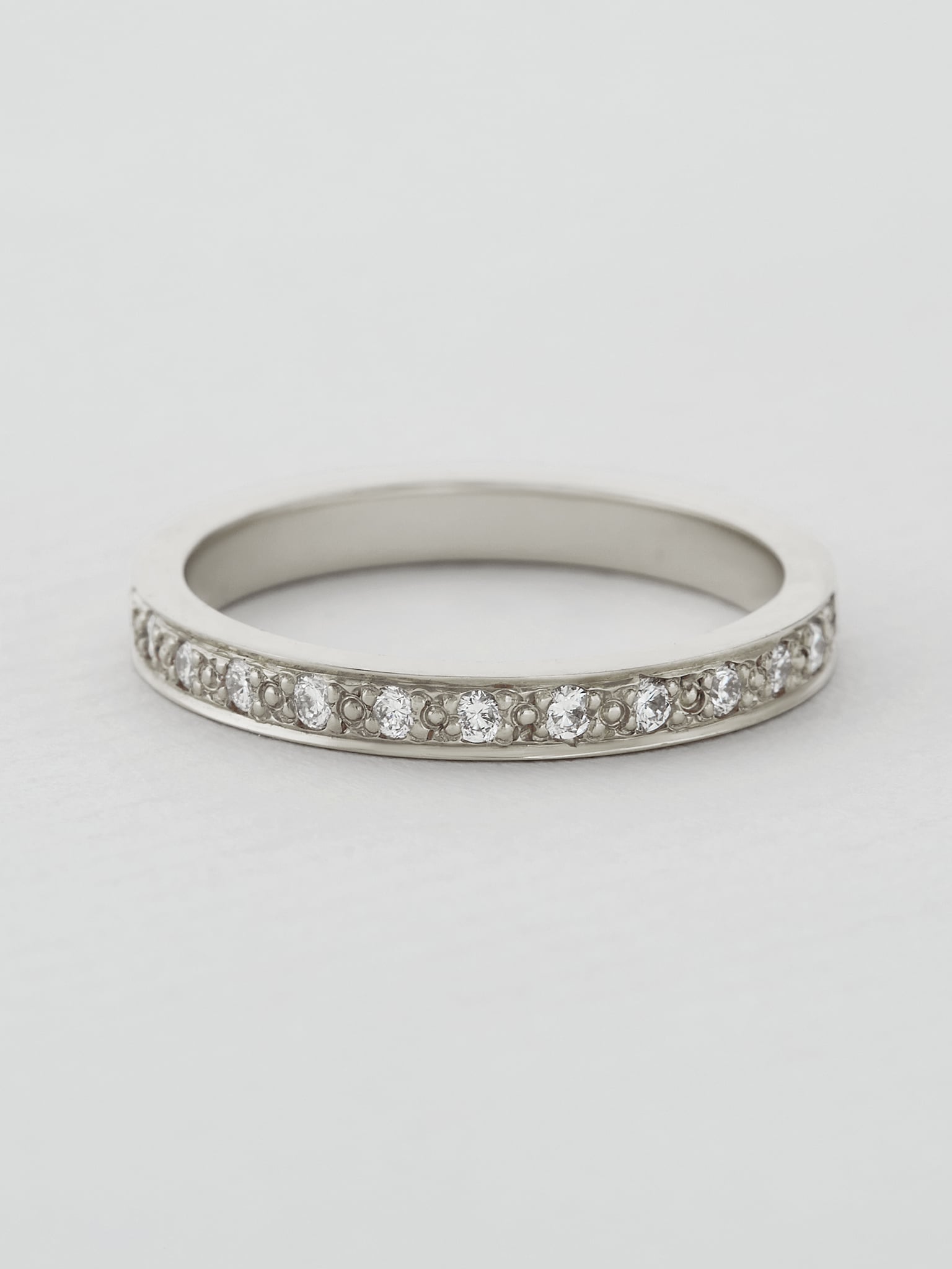 Spring Halo Diamond 2.5mm Eternity Ring - image 4 | 18ct white gold