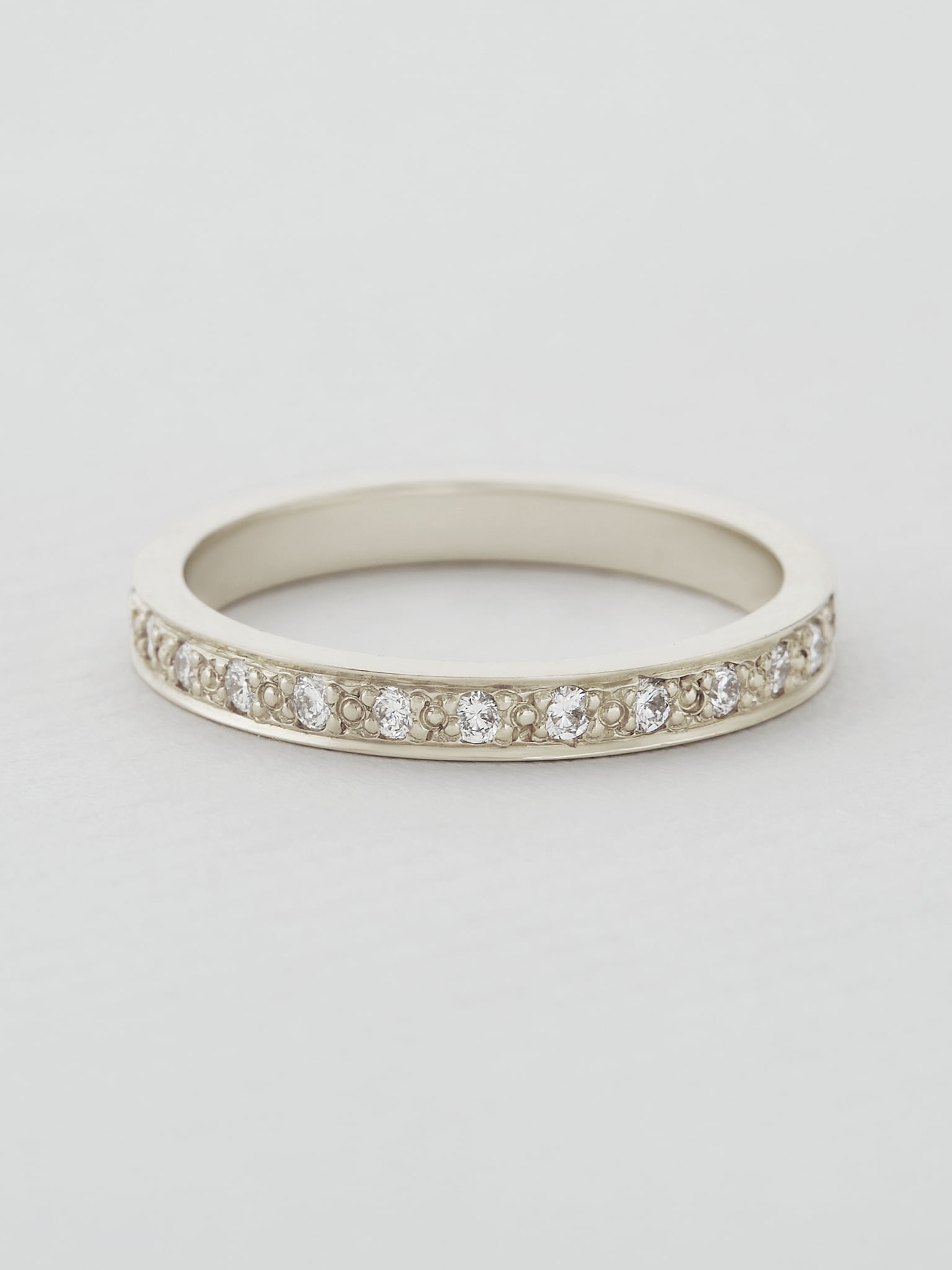 Spring Halo Diamond 2.5mm Eternity Ring - image 8 | platinum
