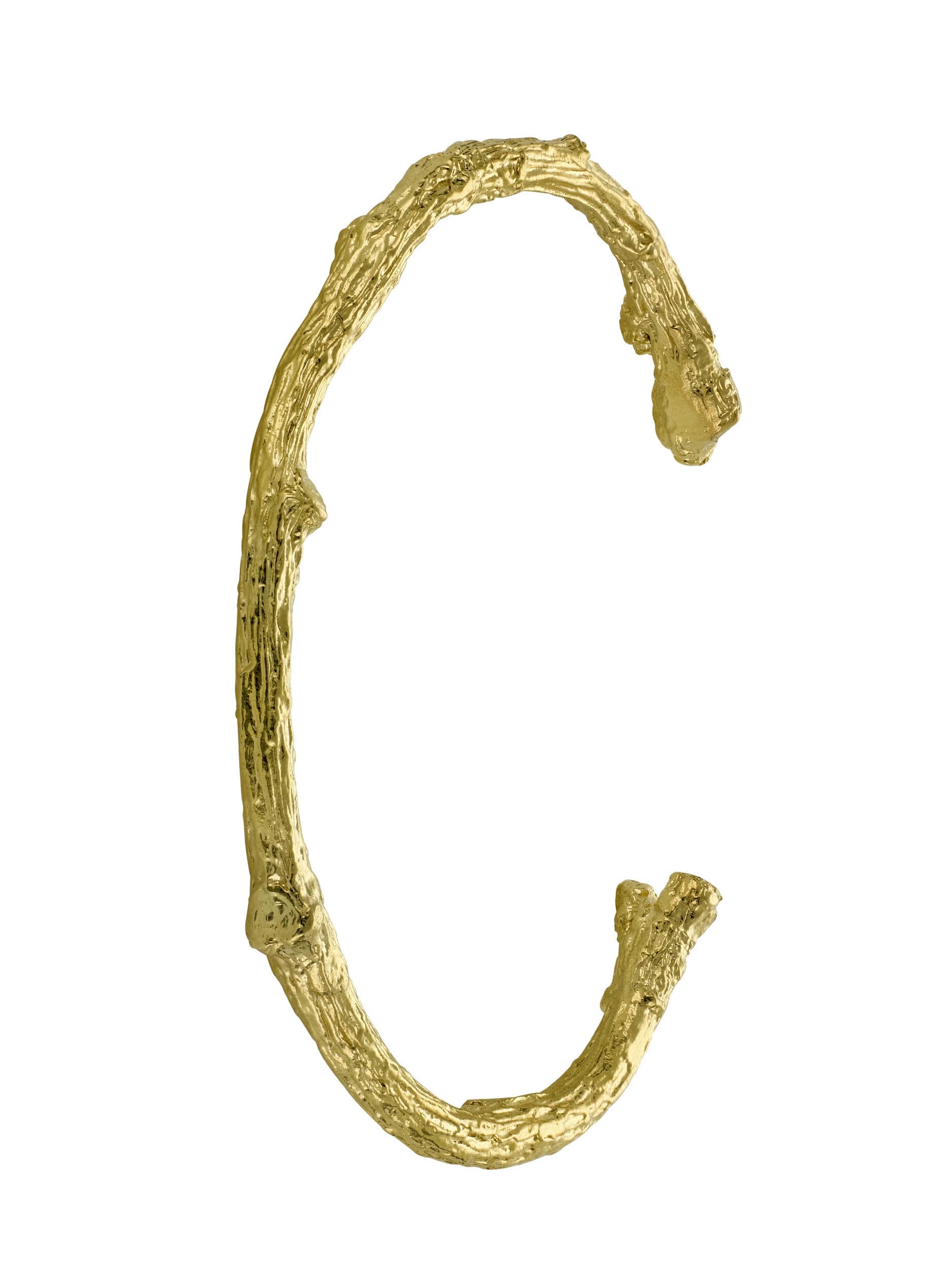Apple Blossom Branch Open Cuff Bangle - image 1 | gold plate