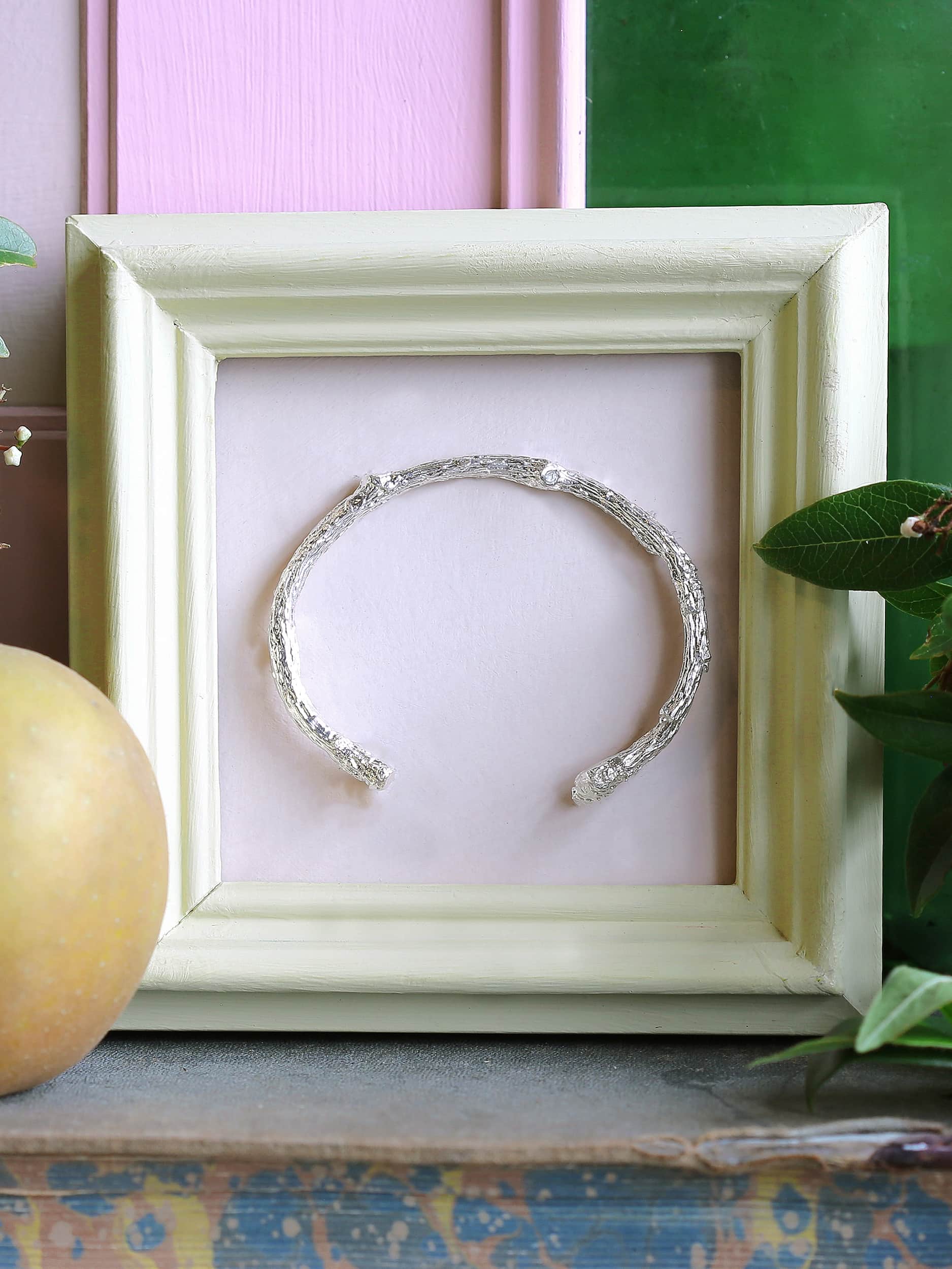 Apple Blossom Branch Open Cuff Bangle - image 11