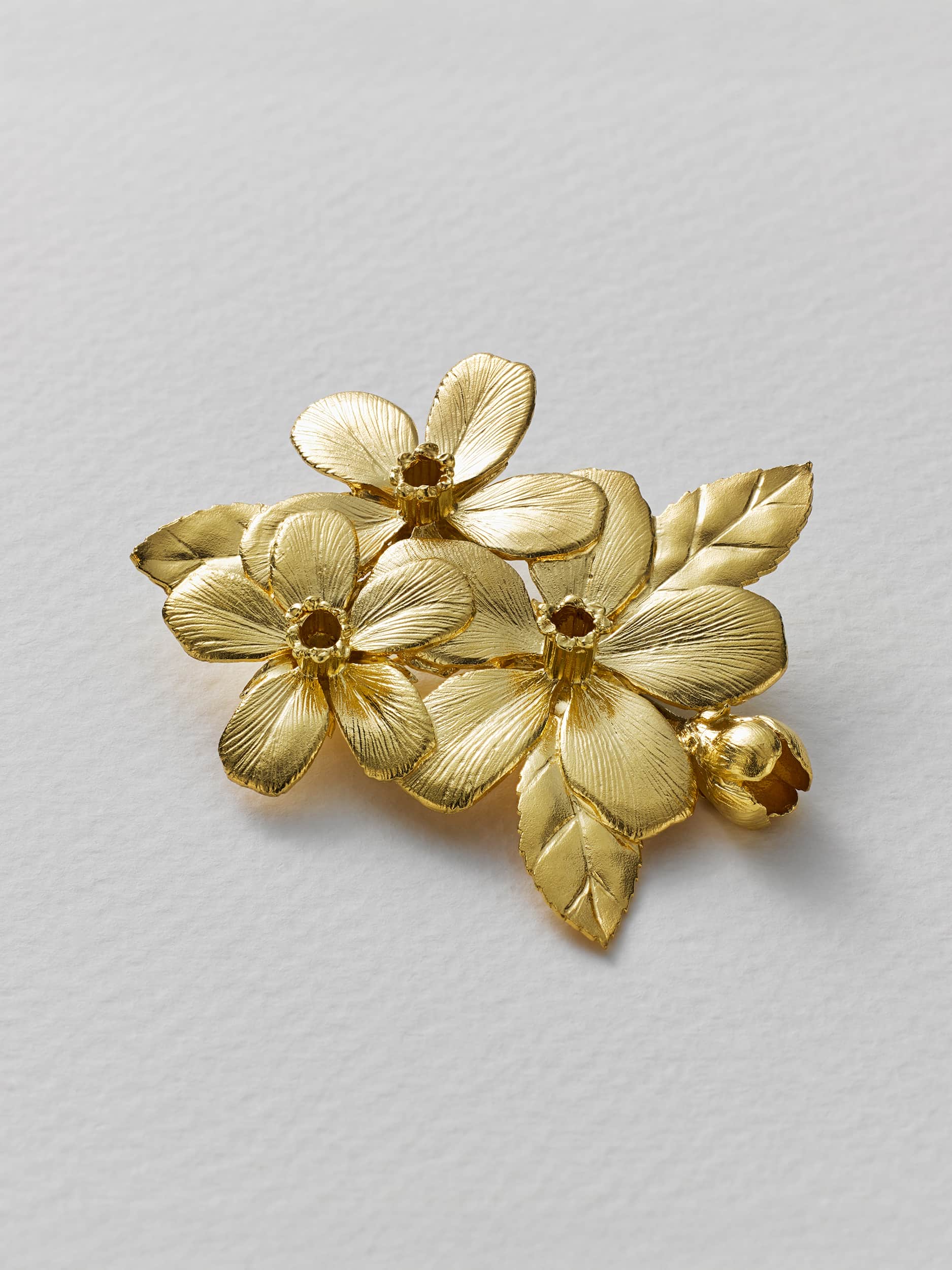 Apple Blossom Statement Brooch - image 4 | gold plate