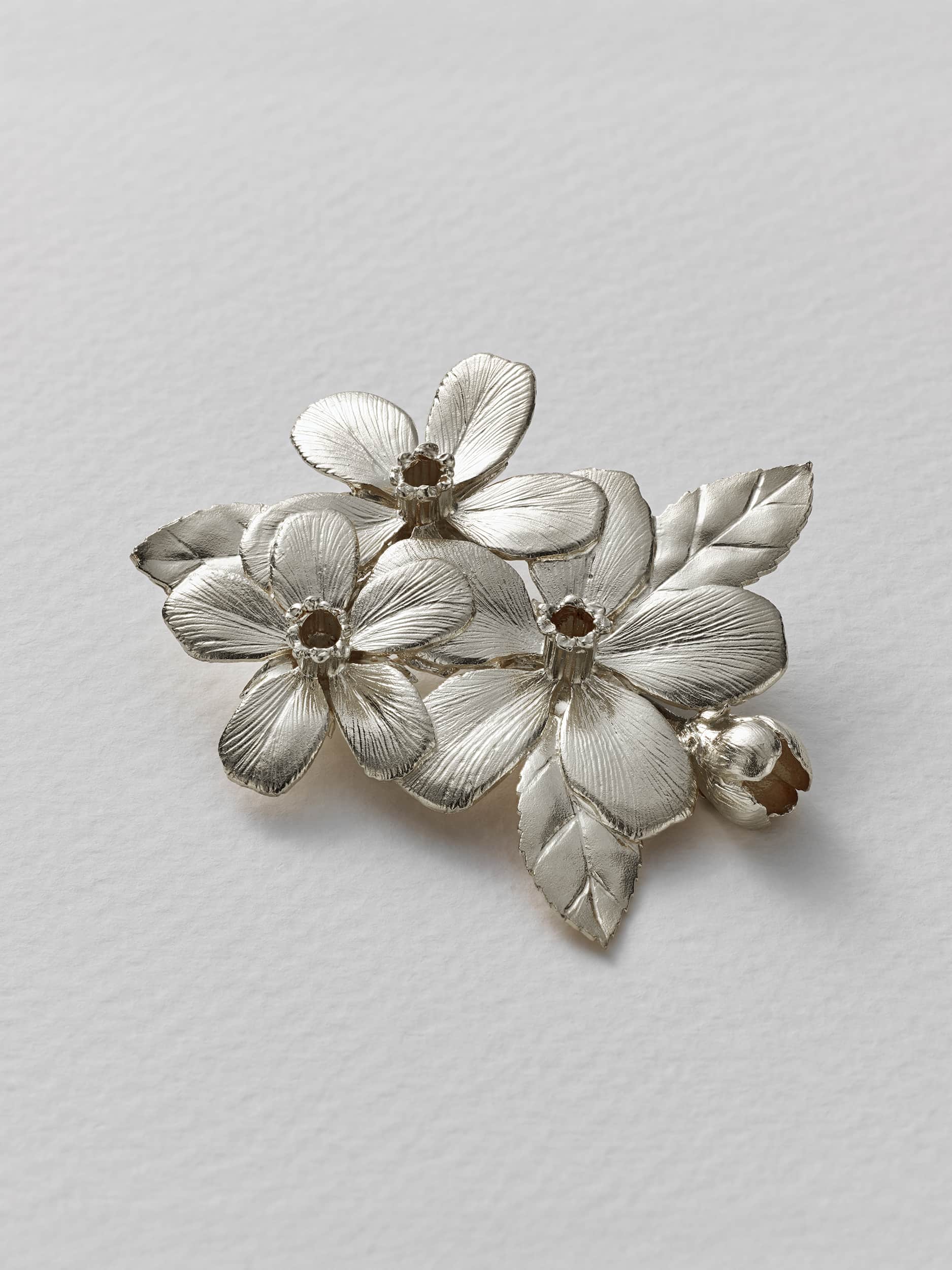 Apple Blossom Statement Brooch - image 9 | silver