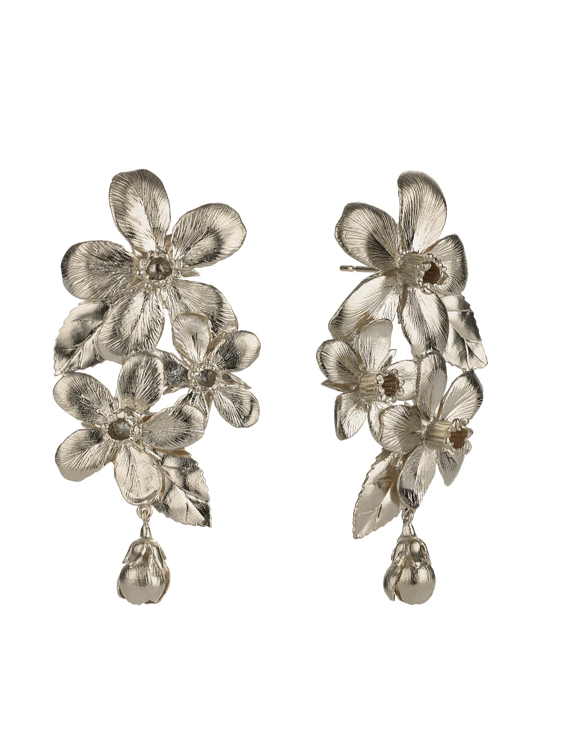 Flowering Apple Blossom Statement Earrings - image 10 | silver