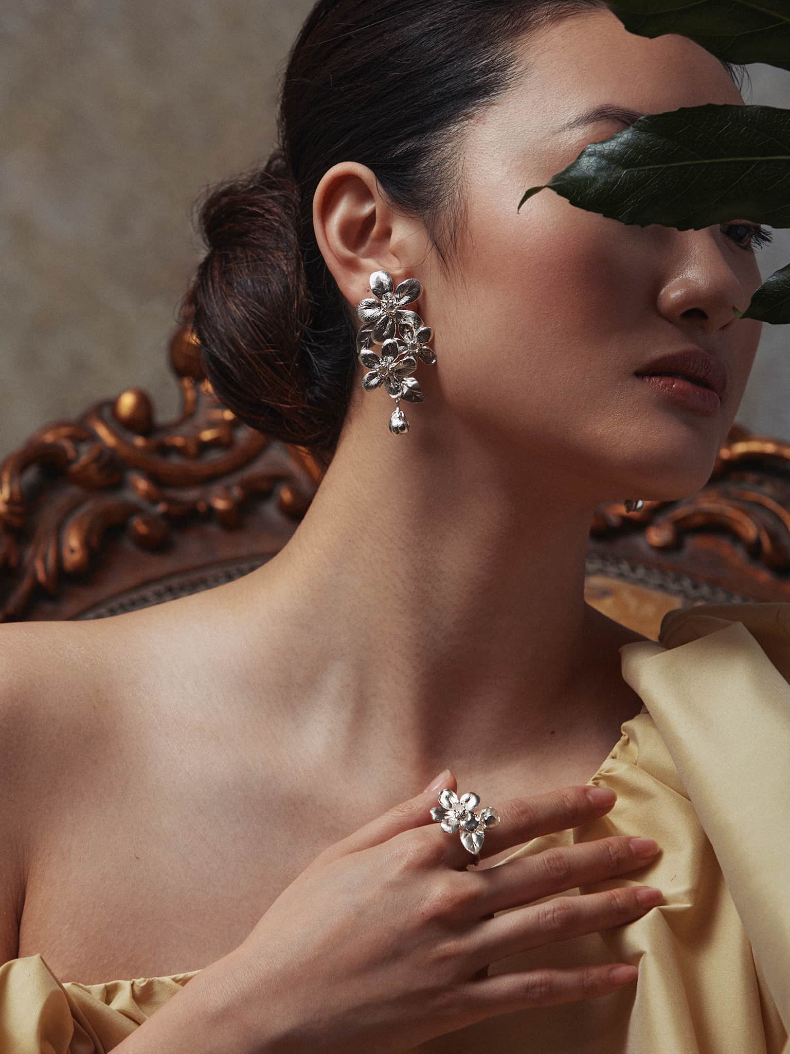 Flowering Apple Blossom Statement Earrings - image 7