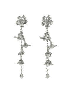 Tumbling Wildflower Pearl Drop Earrings