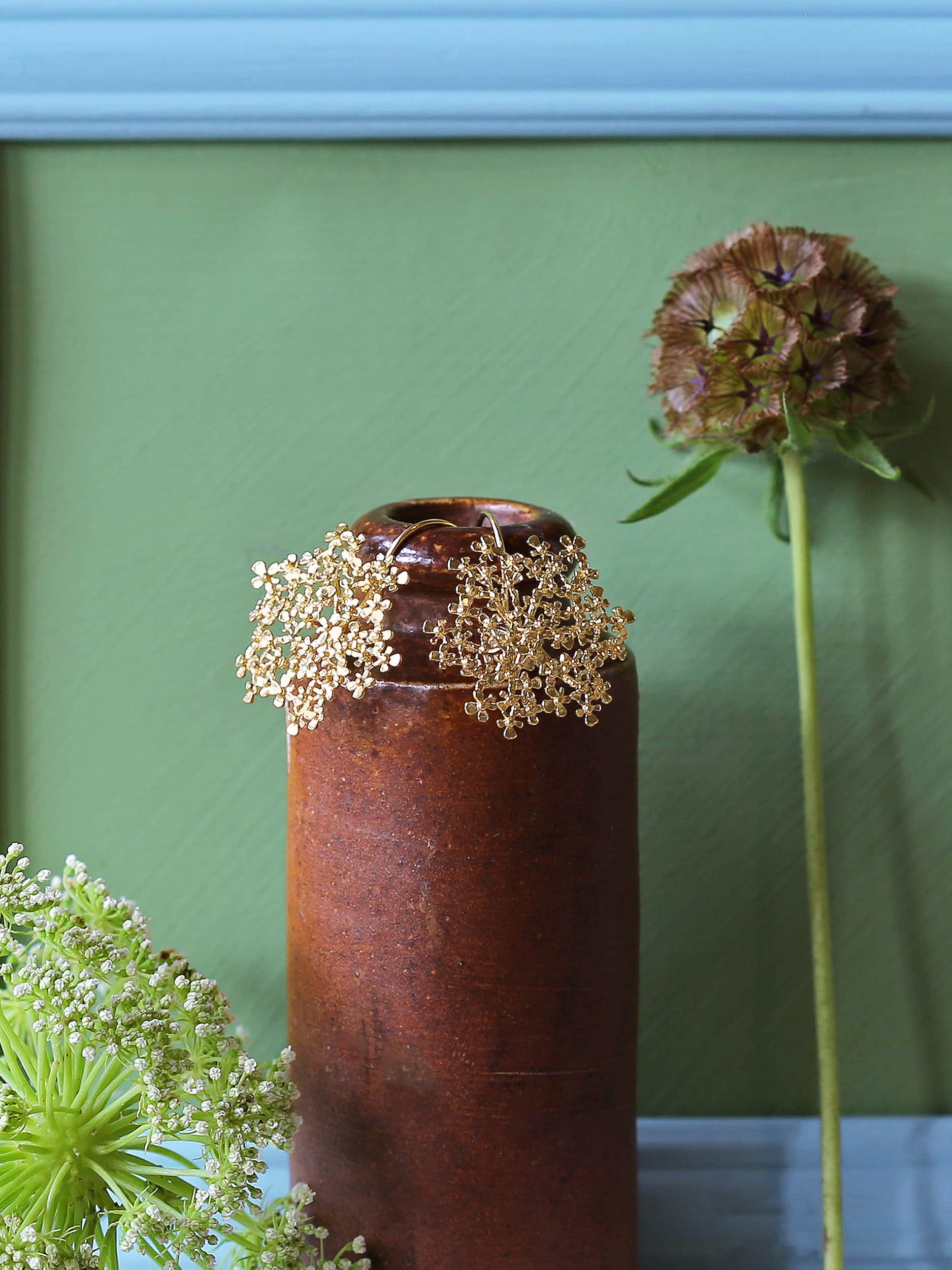 Cow Parsley Bloom Hook Earrings - image 3