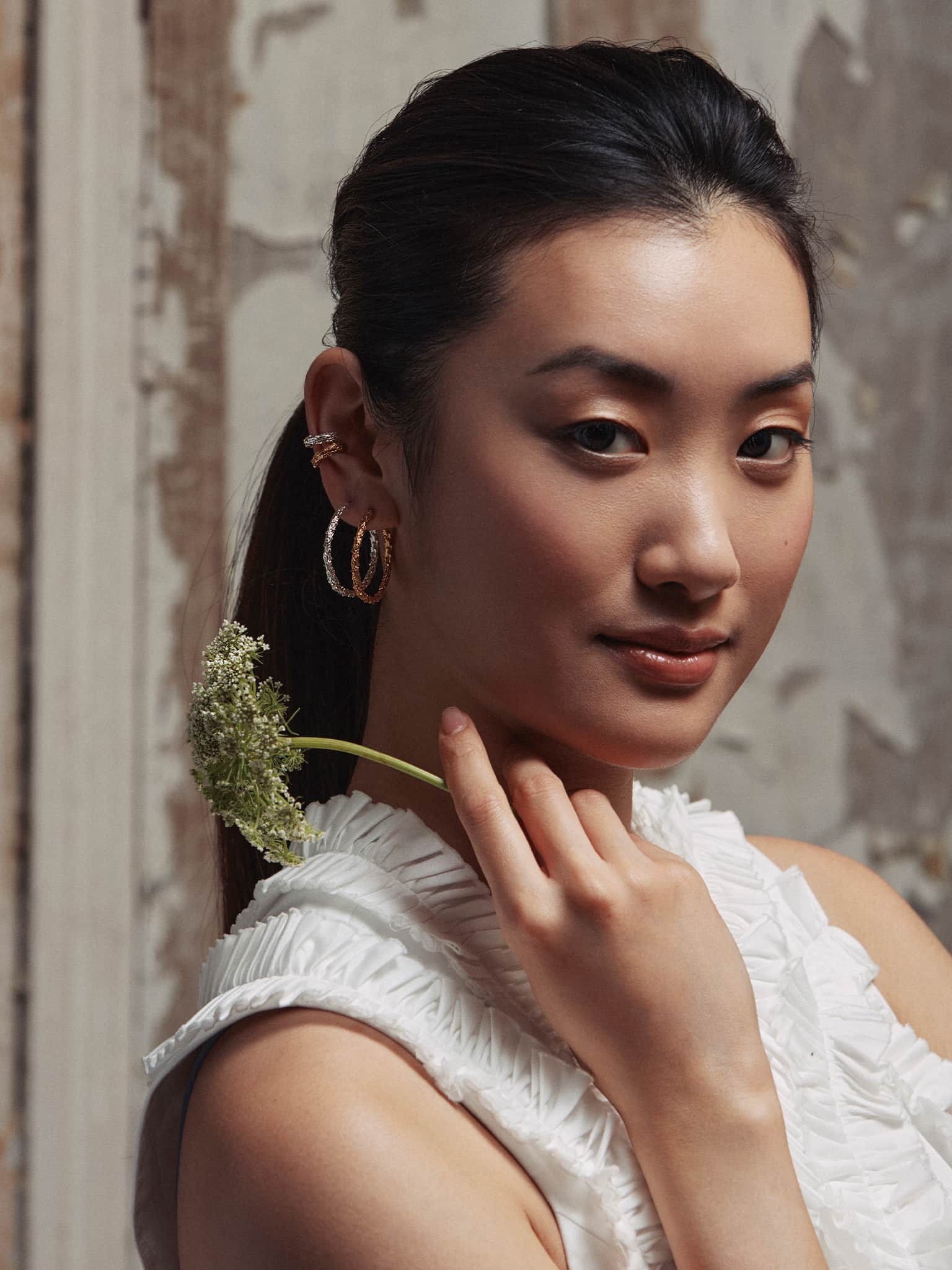 Pine Twig Hoop Earrings - image 8