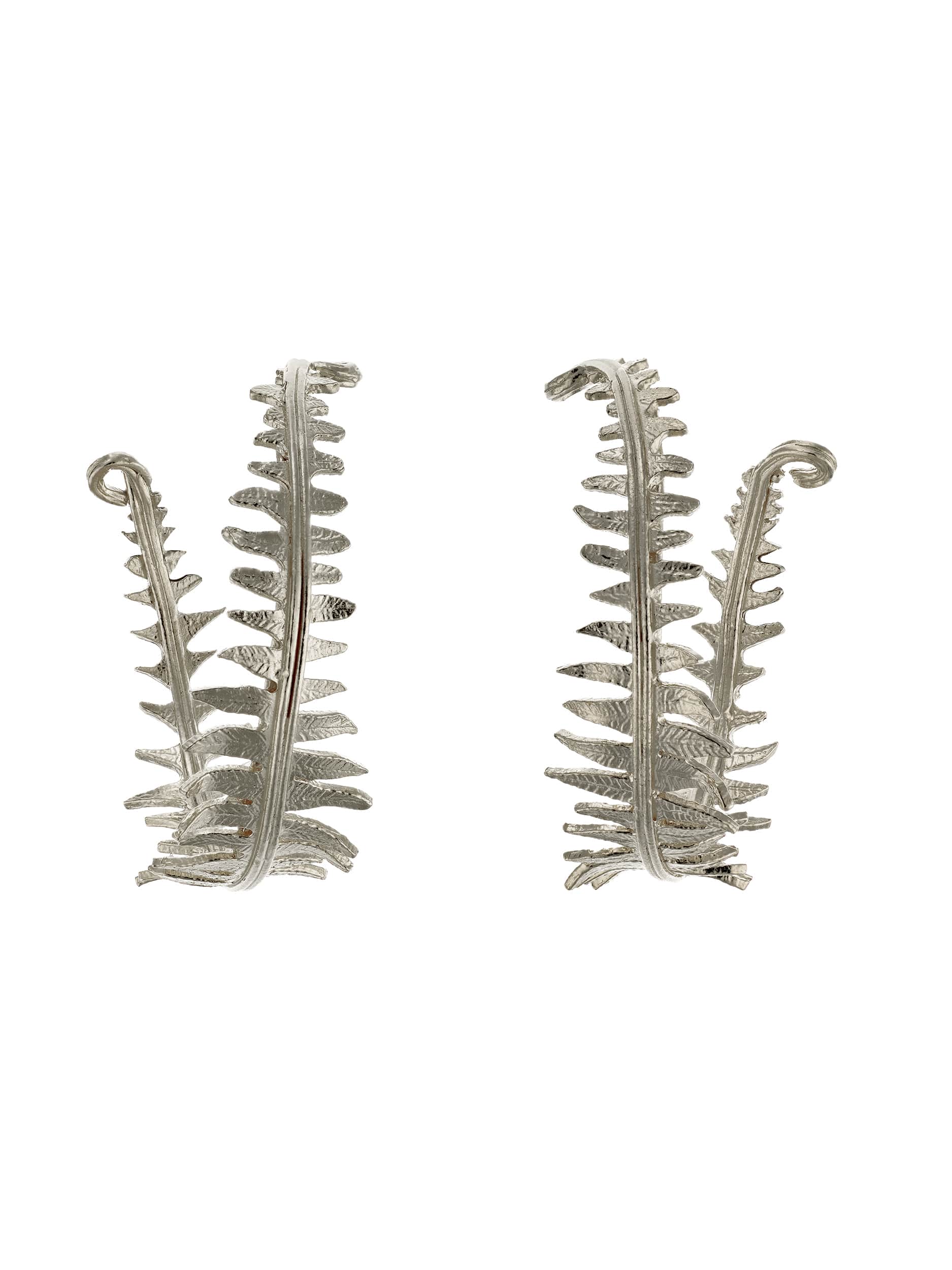 Fern Hoop Earrings - image 10 | silver