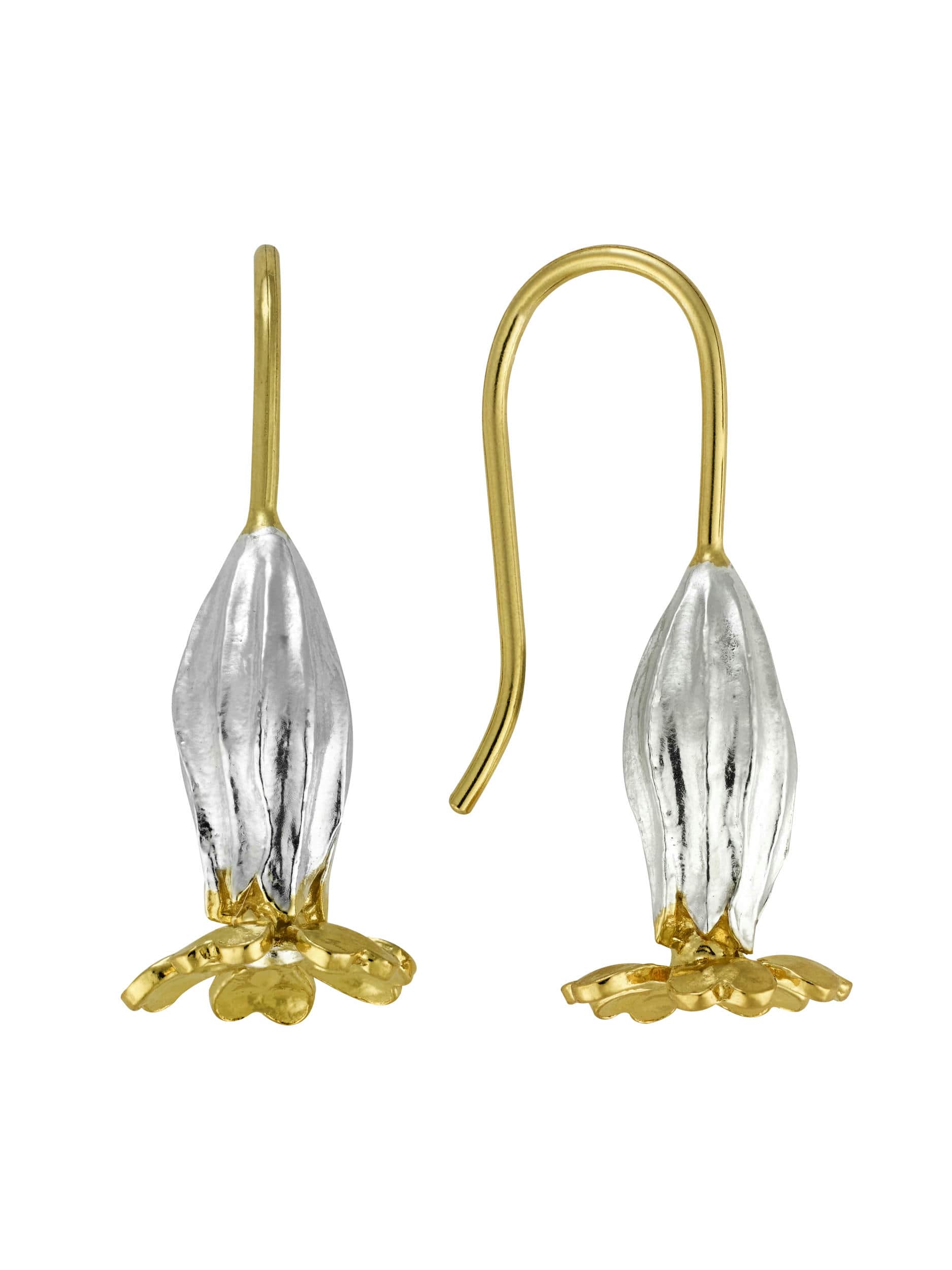 Cowslip Hook Earrings - image 1 | silver & gold plate