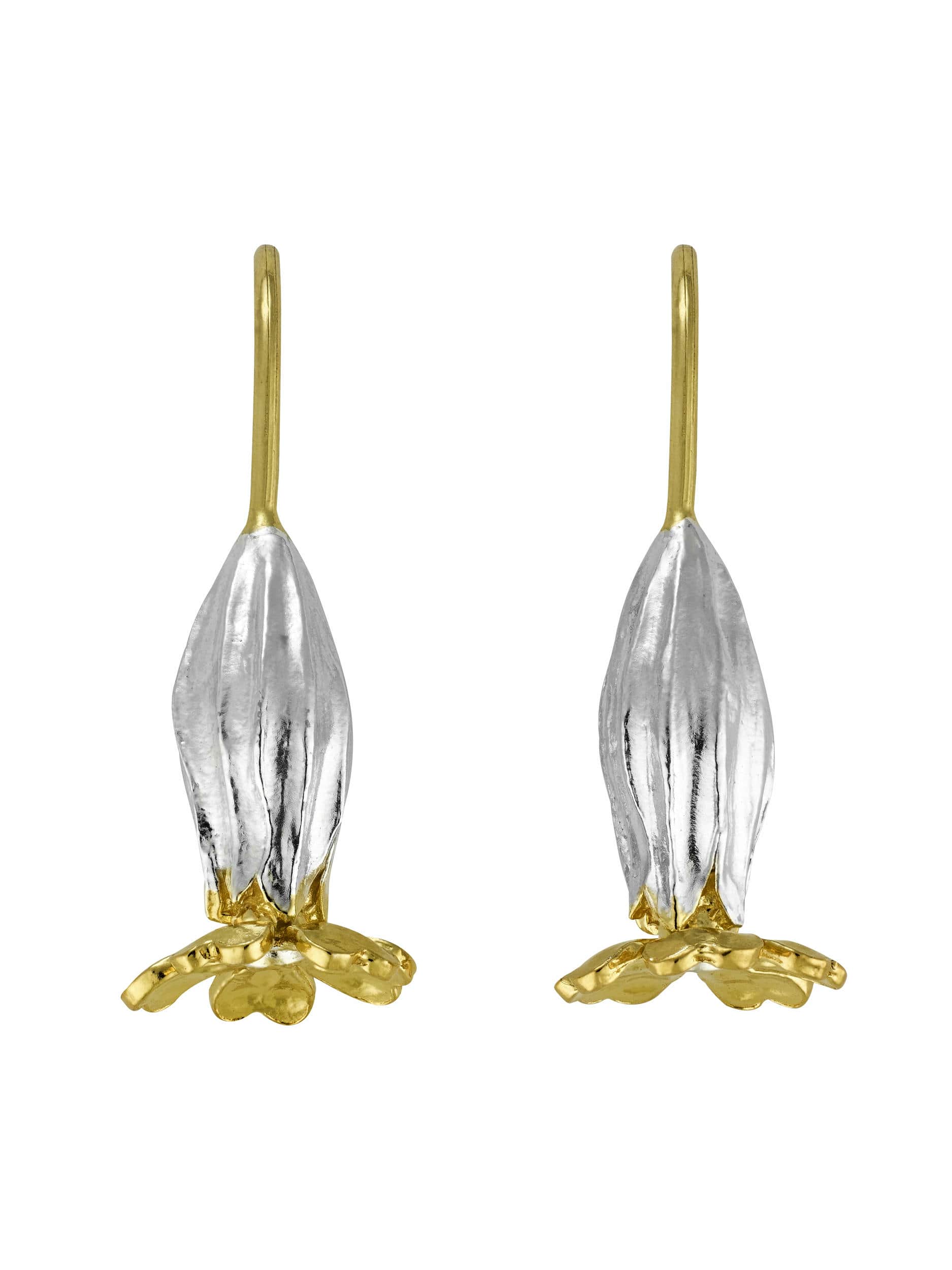 Cowslip Hook Earrings - image 7 | silver & gold plate