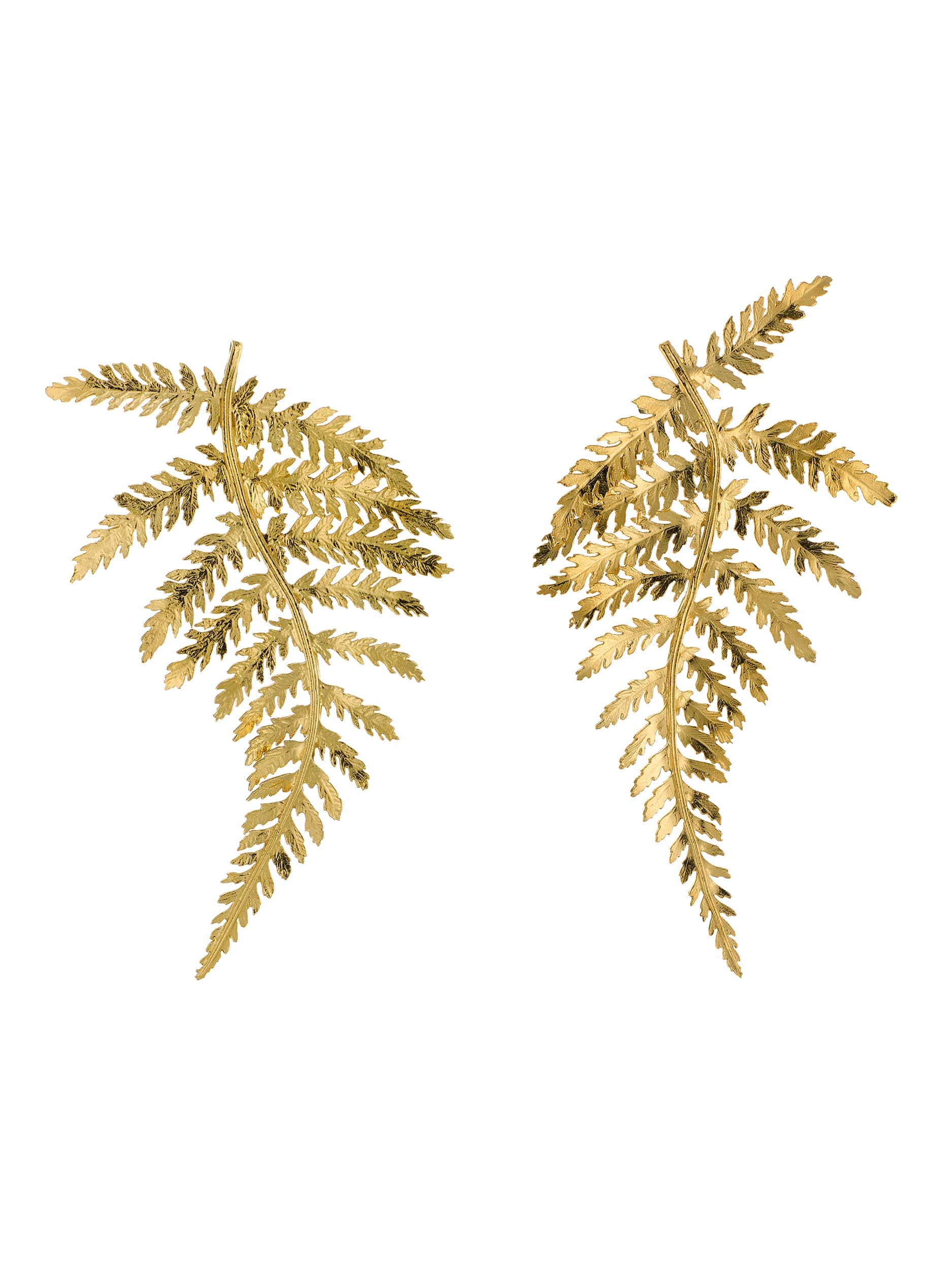 Statement Fern Earrings - image 1 | gold plate