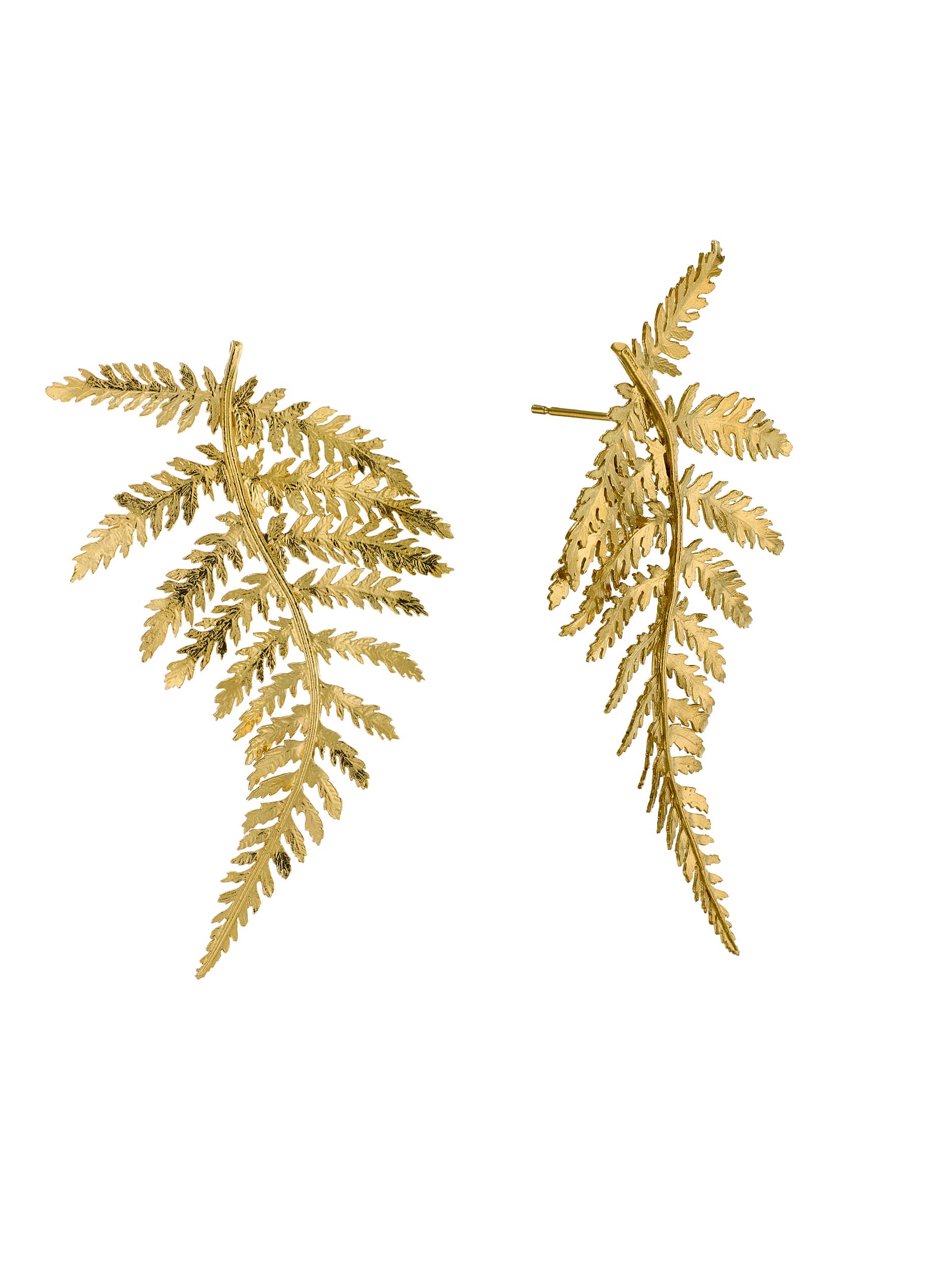 Statement Fern Earrings - image 6 | gold plate