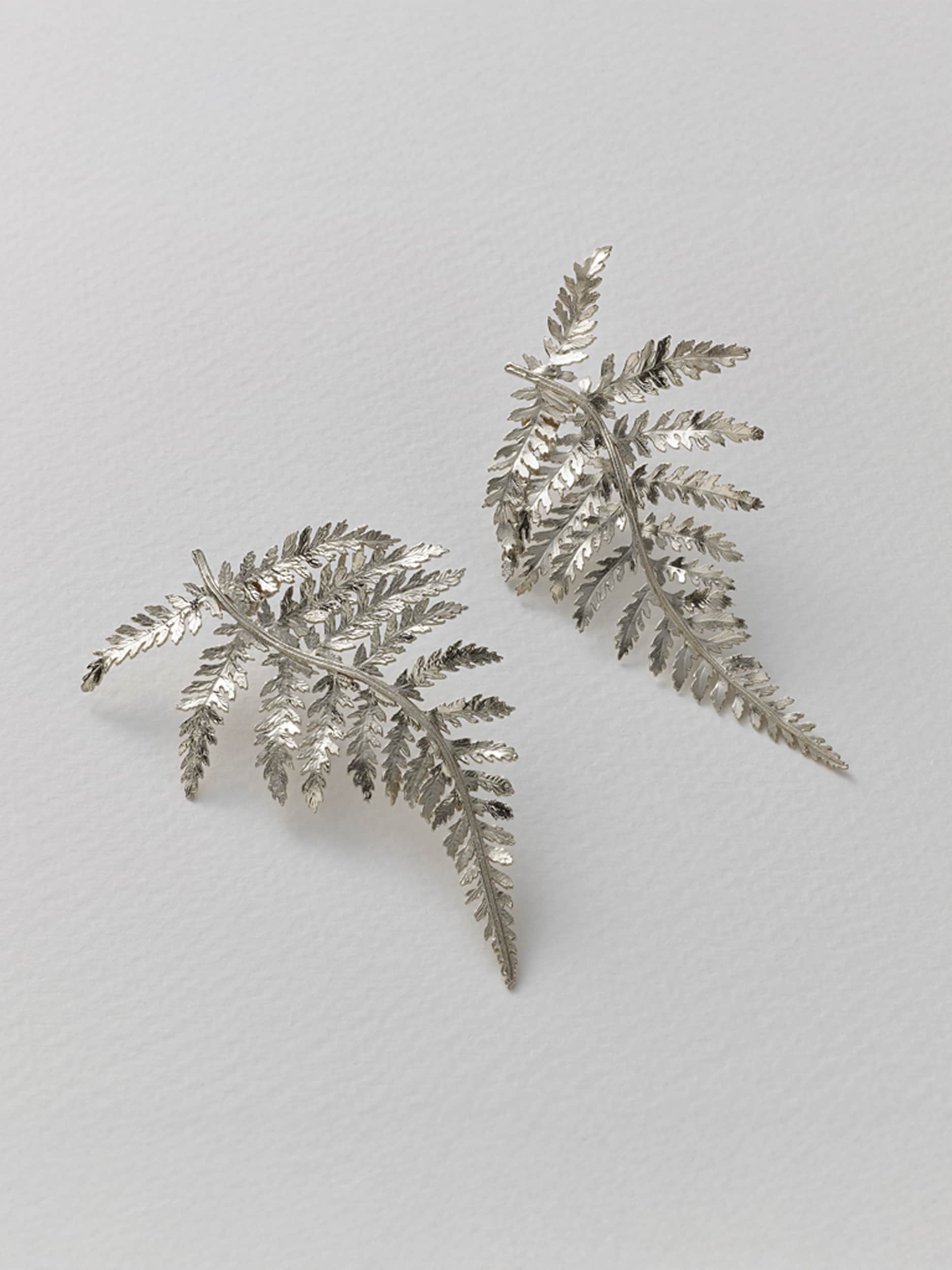 Statement Fern Earrings - image 11 | silver