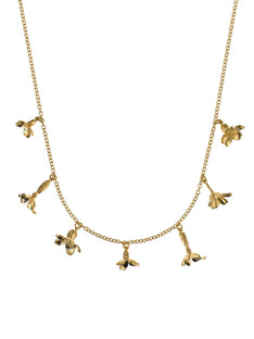 Tumbling Wildflower Medley Charm Necklace