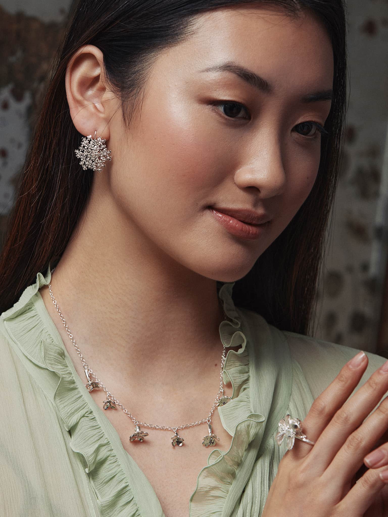 Tumbling Wildflower Medley Charm Necklace - image 6