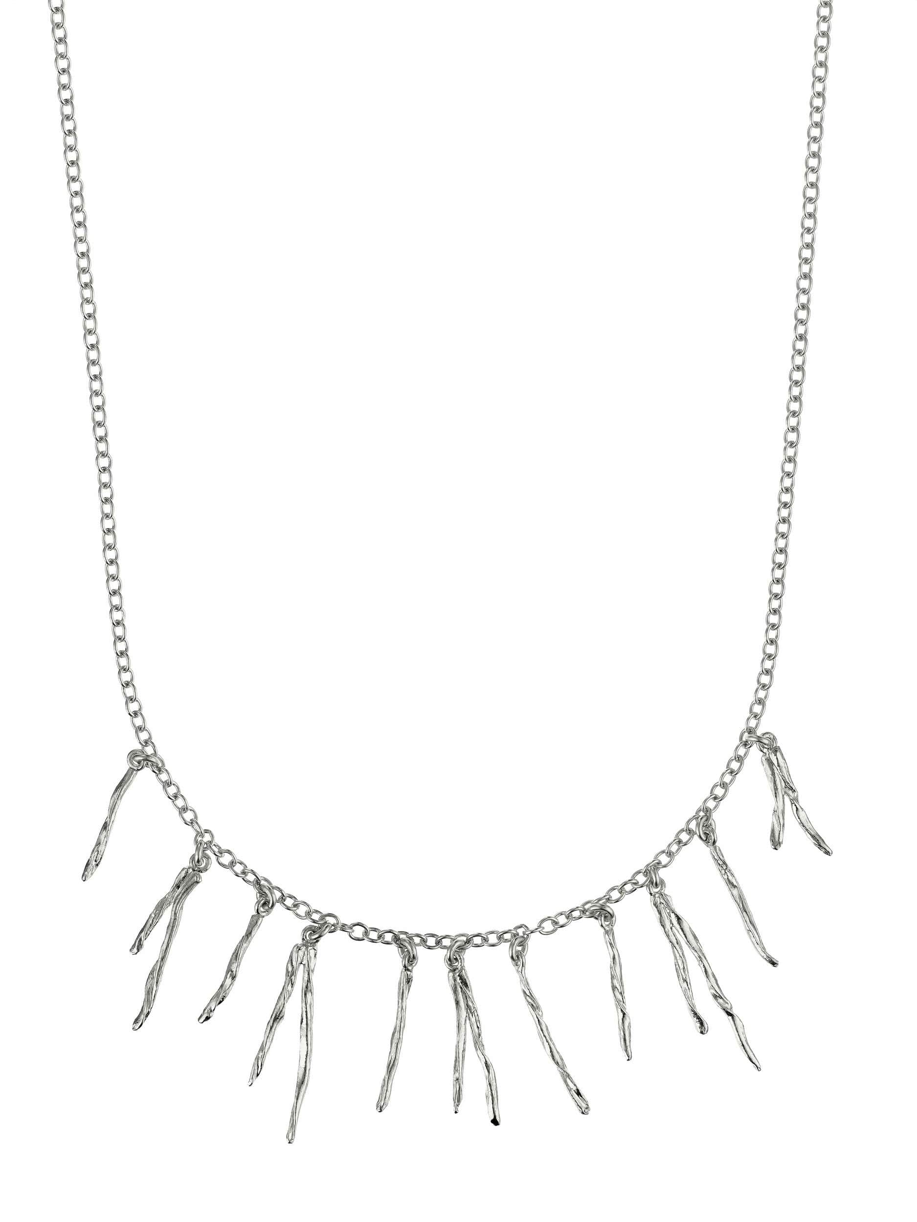 Scattered Pine Needle Necklace - image 6 | silver