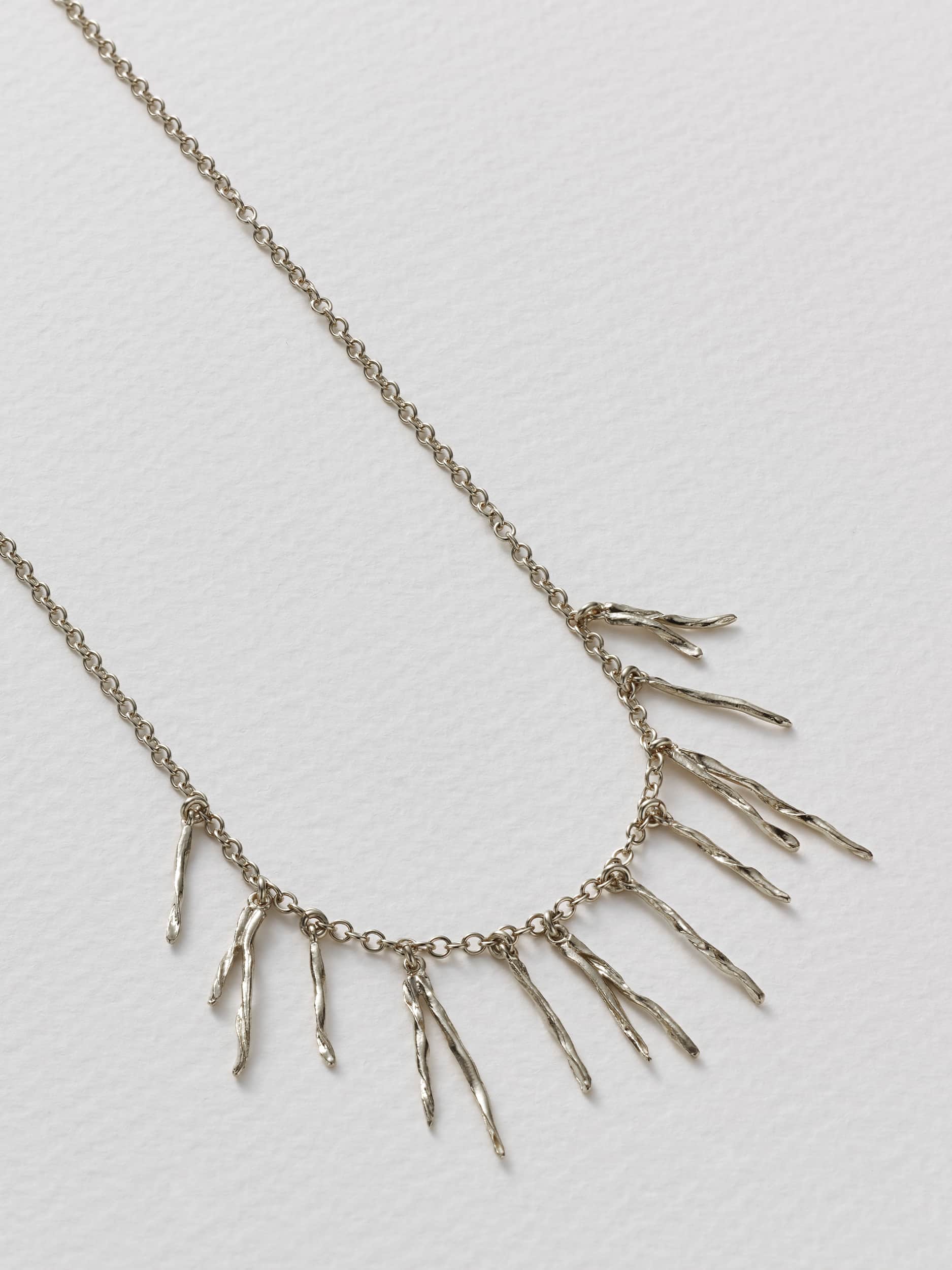 Scattered Pine Needle Necklace - image 9 | silver