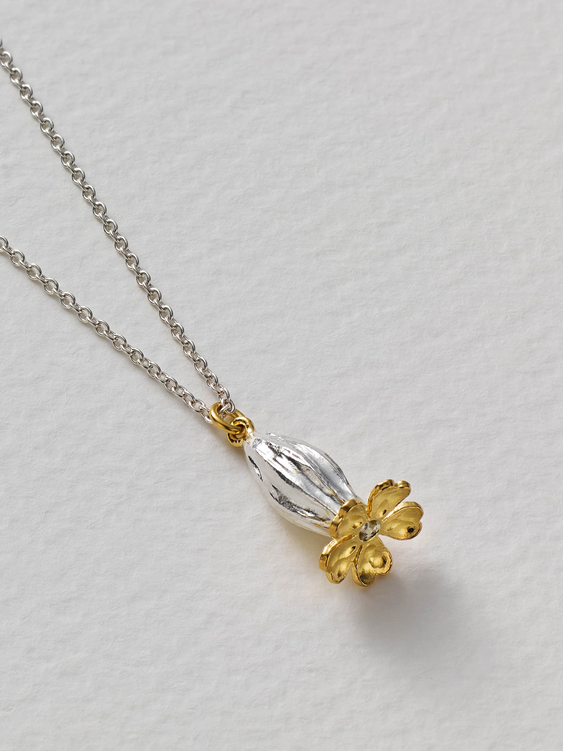 Cowslip Necklace - image 4 | silver & gold plate