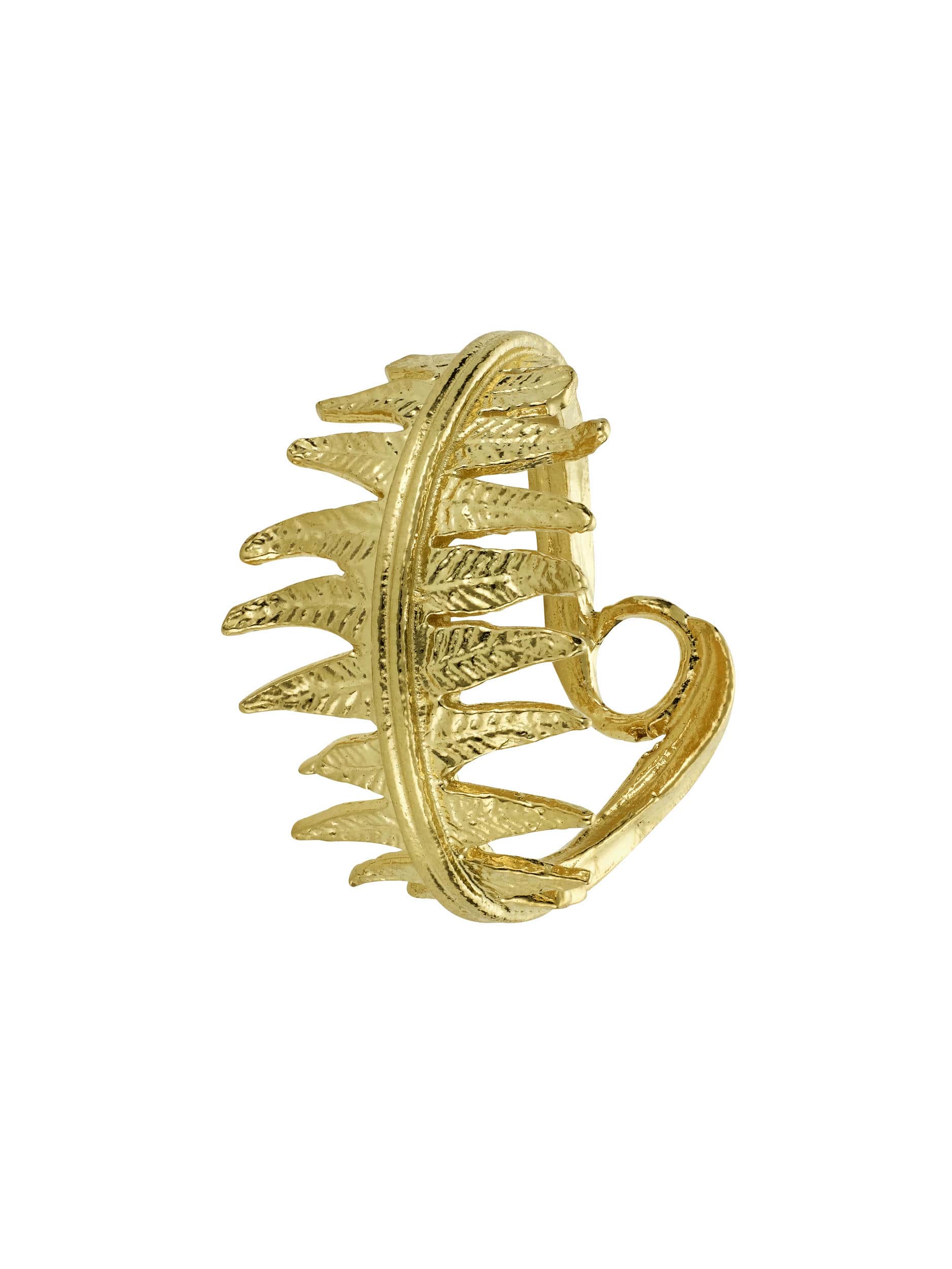 Wrapped Fern Leaf Ring - image 1 | gold plate