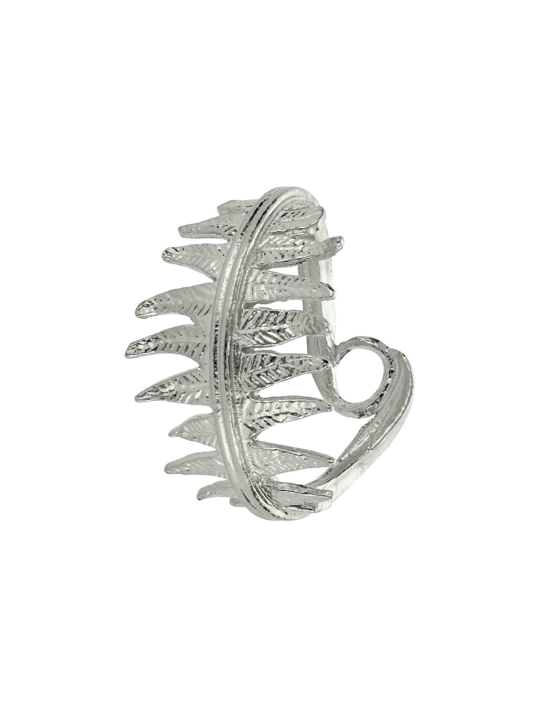 Wrapped Fern Leaf Ring - image 8 | silver