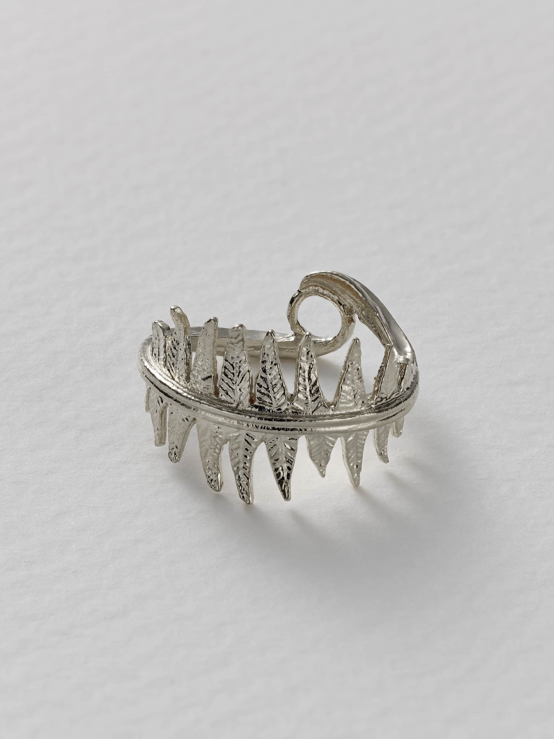 Wrapped Fern Leaf Ring - image 13 | silver