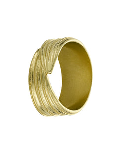 Wrapped Ribwort Plantain Leaf Ring