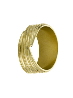 Wrapped Ribwort Plantain Leaf Ring