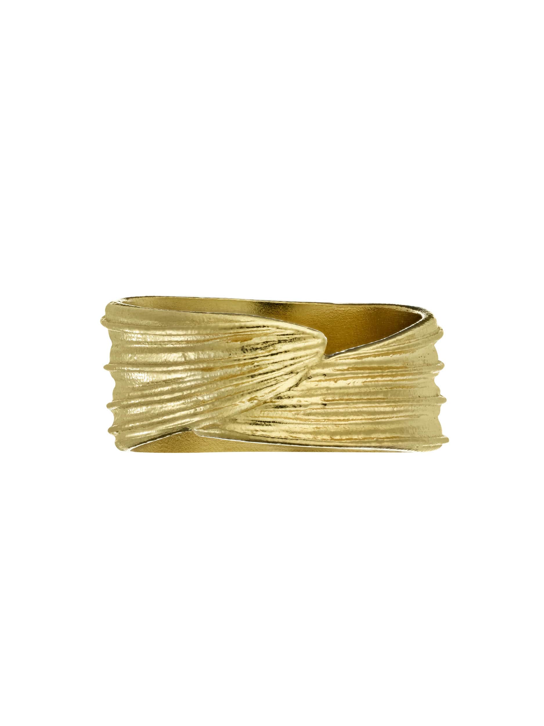 Wrapped Ribwort Plantain Leaf Ring - image 6 | gold plate