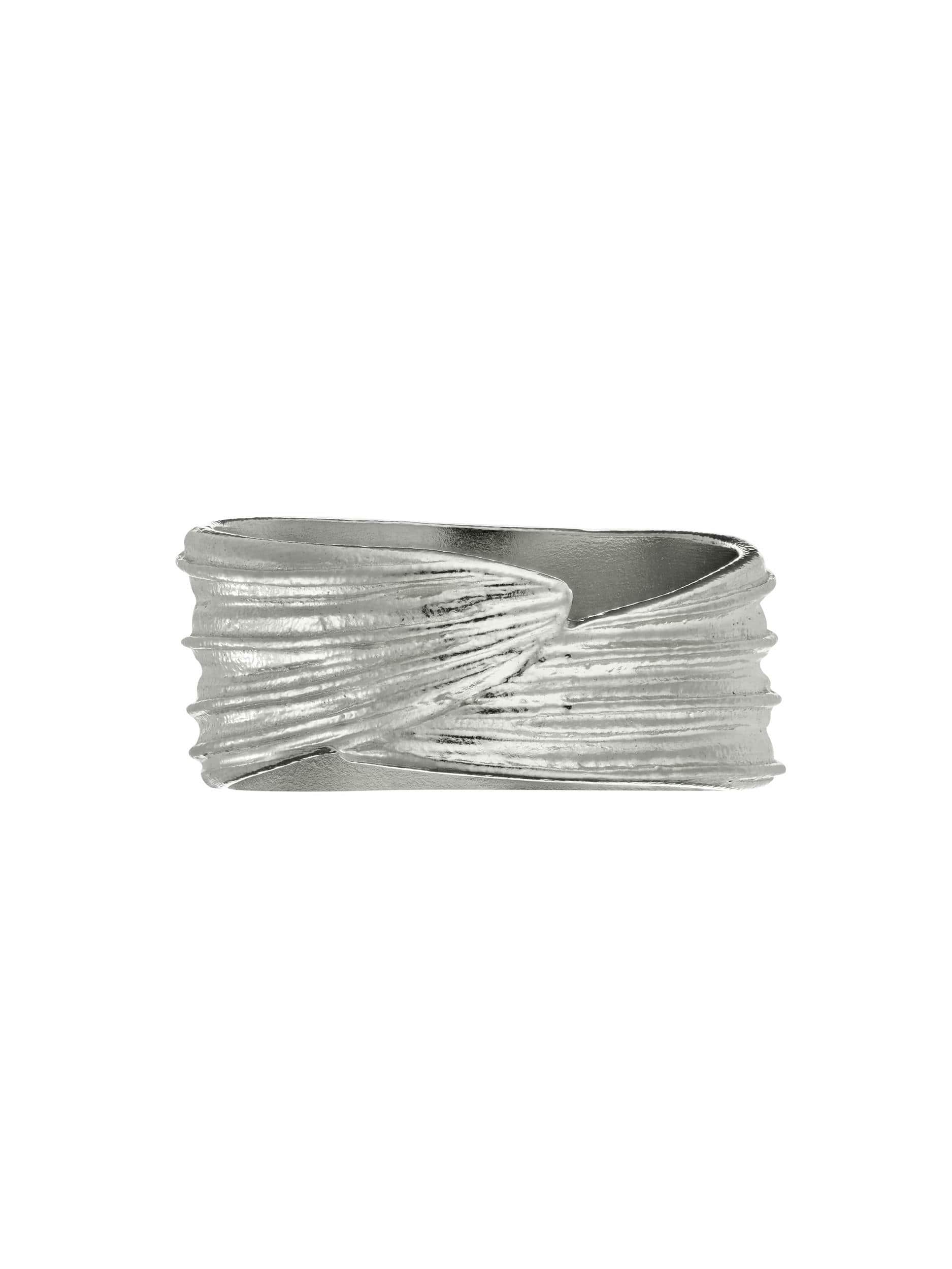 Wrapped Ribwort Plantain Leaf Ring - image 13 | silver