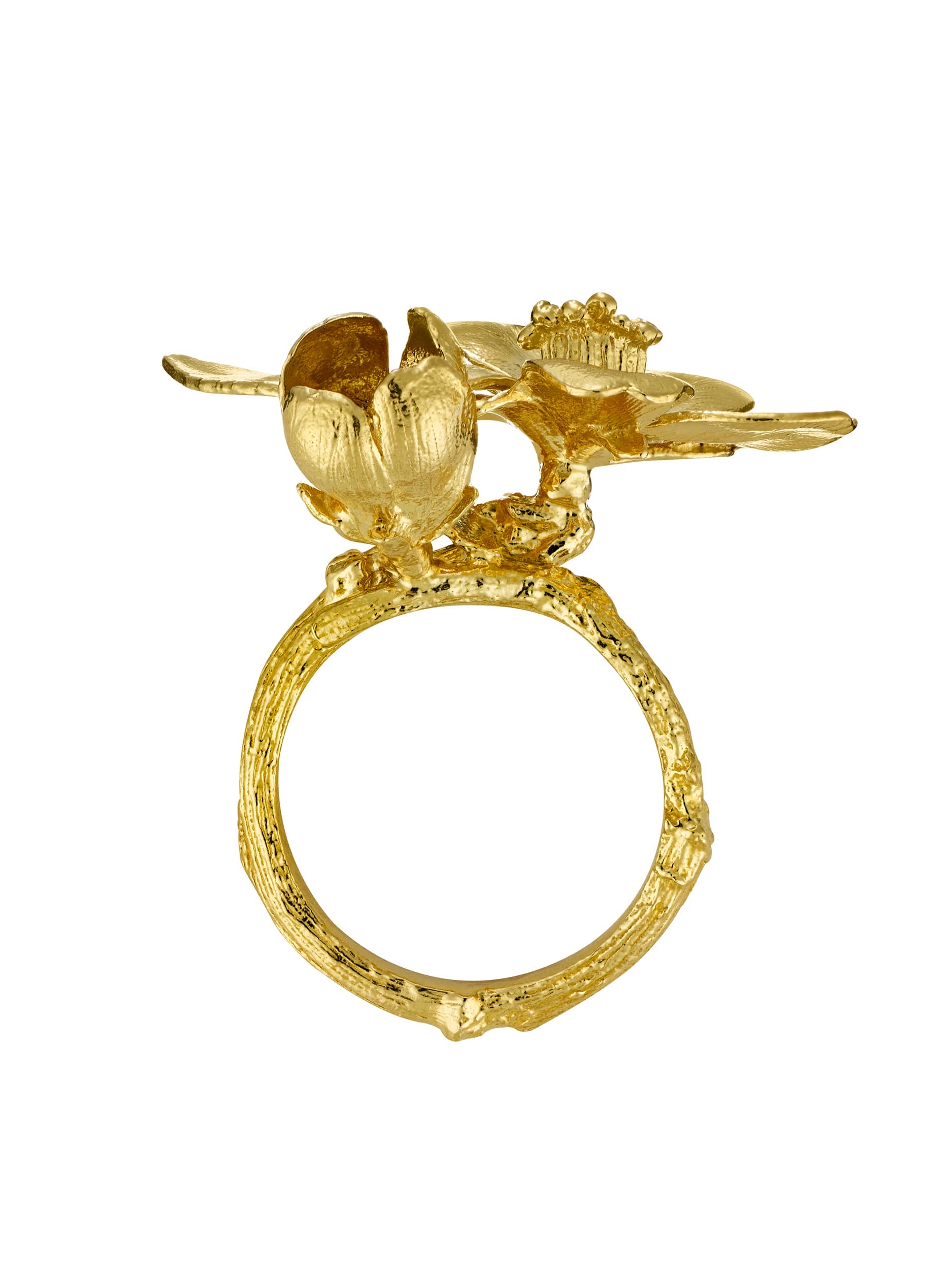 Apple Blossom Cocktail Ring - image 6 | gold plate