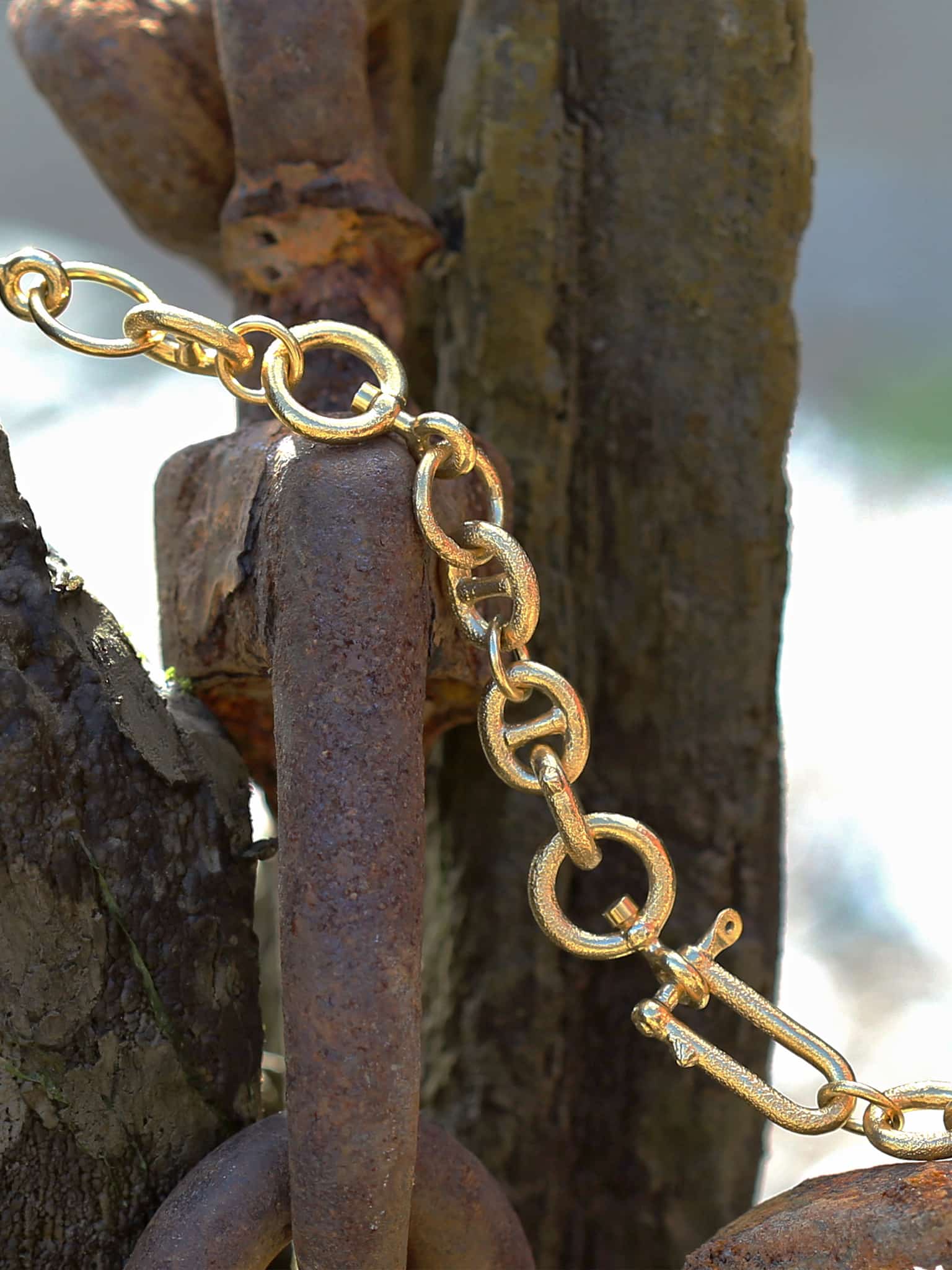 Heavy Chain Boatyard Link Toggle Clasp Bracelet - image 3