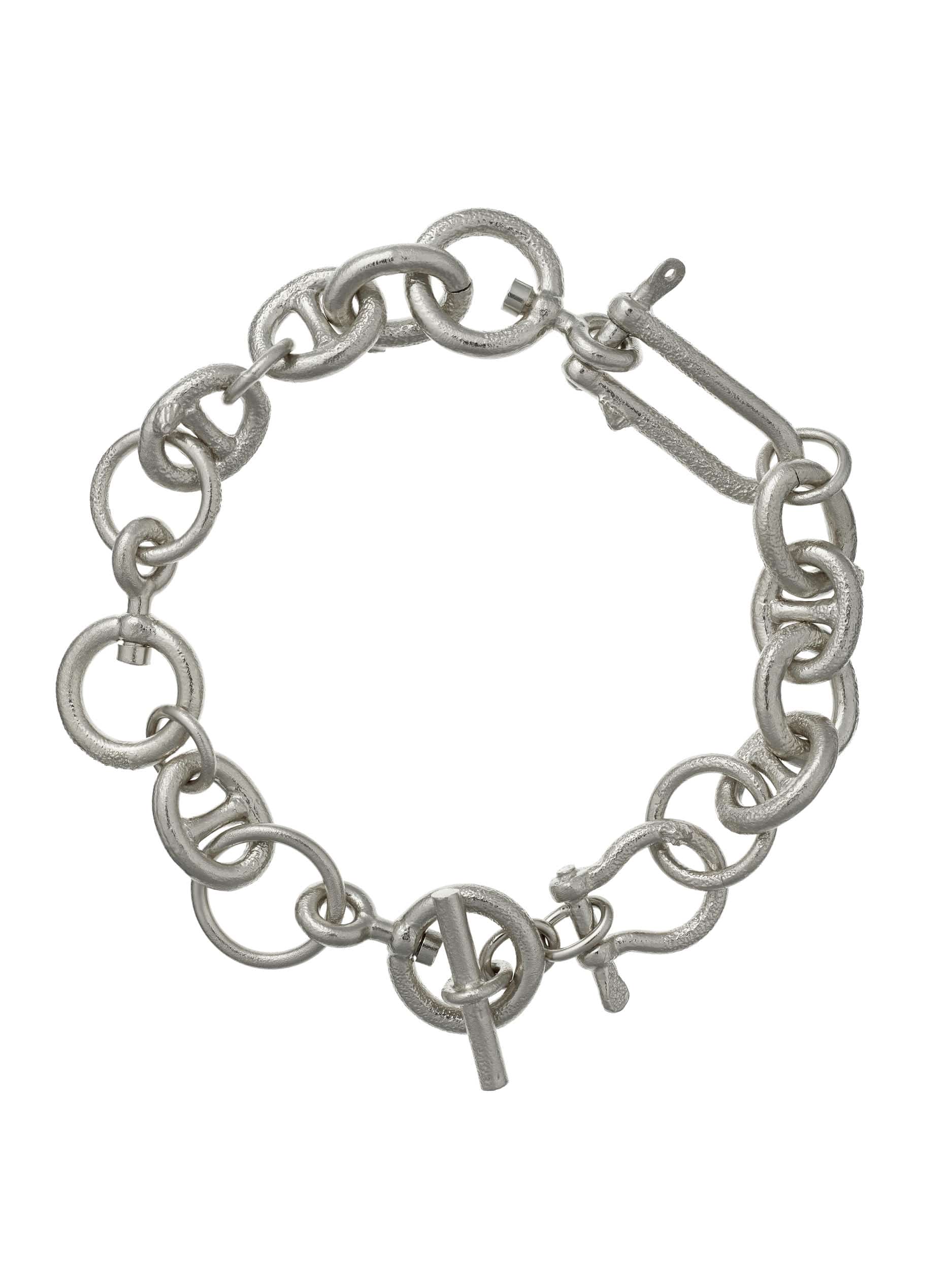 Heavy Chain Boatyard Link Toggle Clasp Bracelet - image 6 | silver