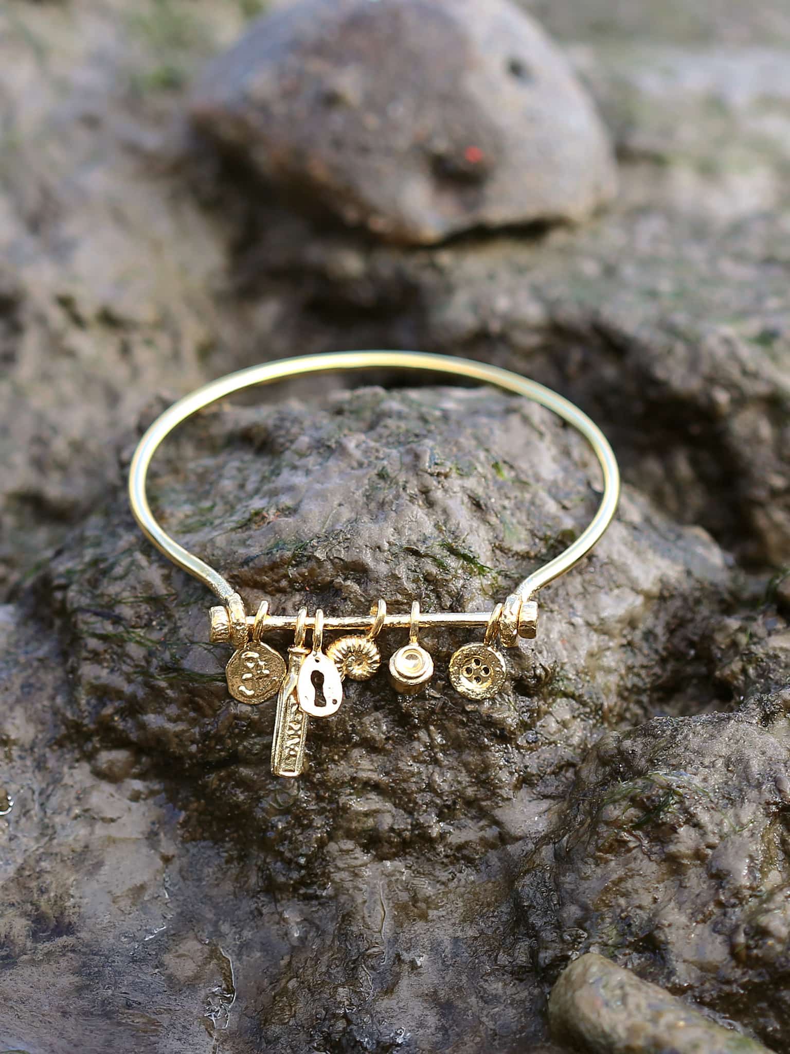 Boatyard Bangle with Mudlark Charms - image 3