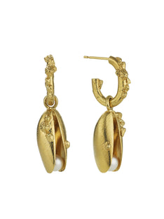 Statement Mussel & Pearl Drop Earrings