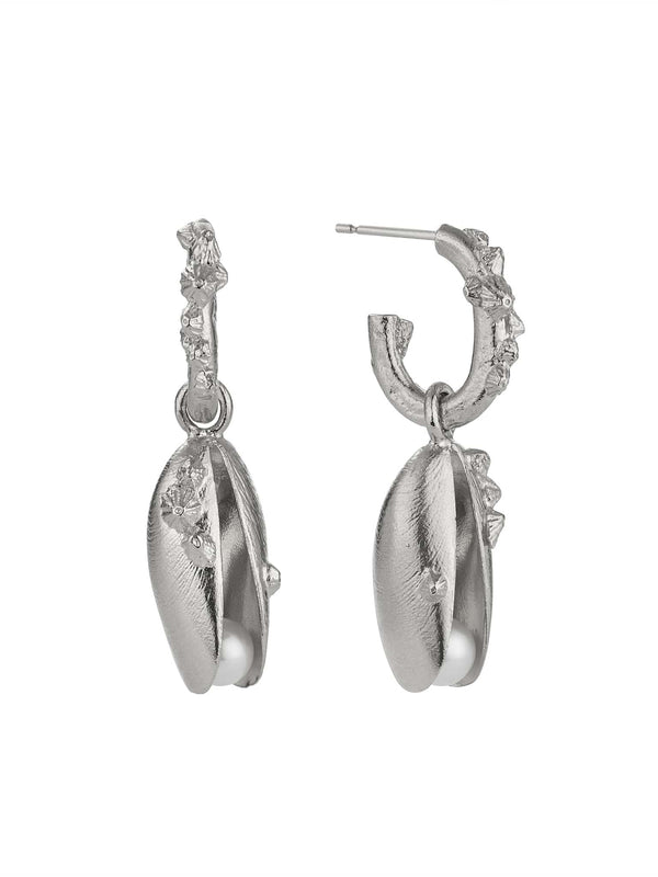Statement Mussel & Pearl Drop Earrings