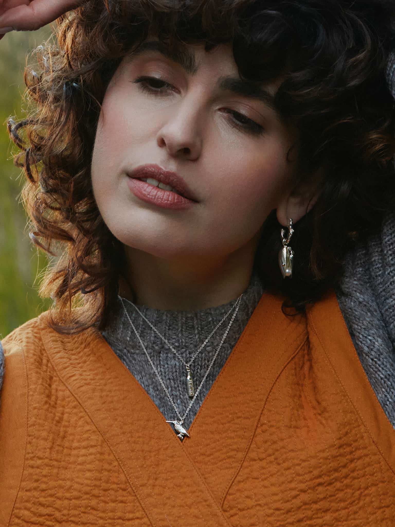 Statement Mussel & Pearl Drop Earrings - image 8