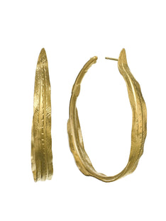 Silver Eel Hoop Earring