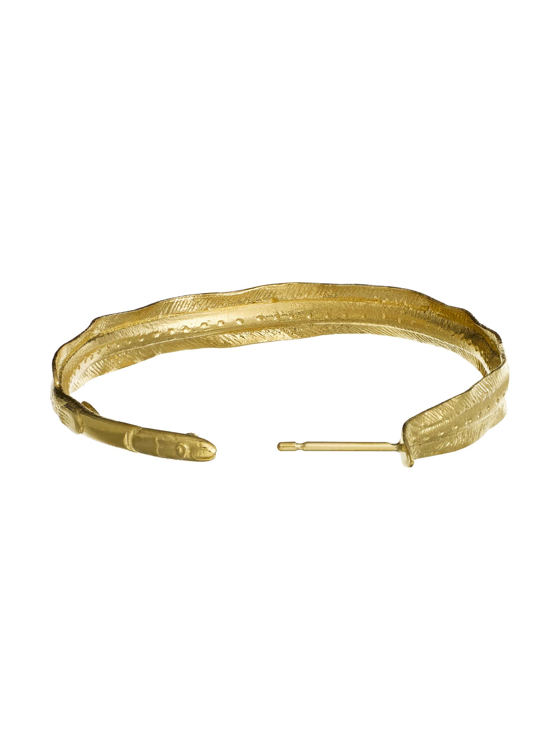 Silver Eel Hoop Earring - image 6 | gold plate