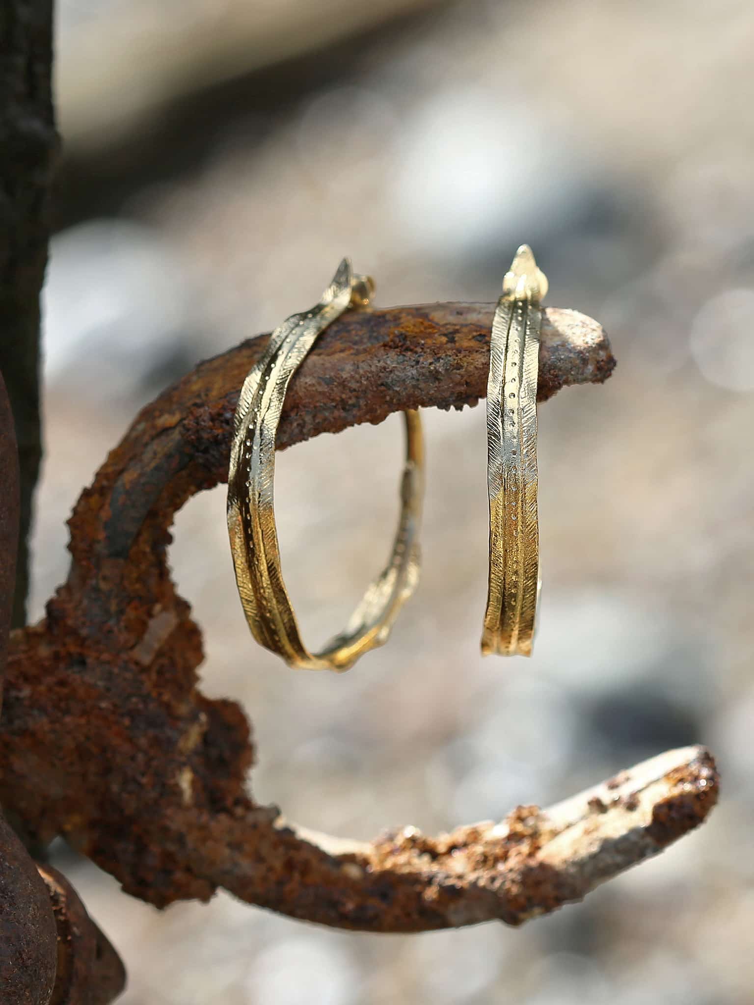 Silver Eel Hoop Earring - image 4
