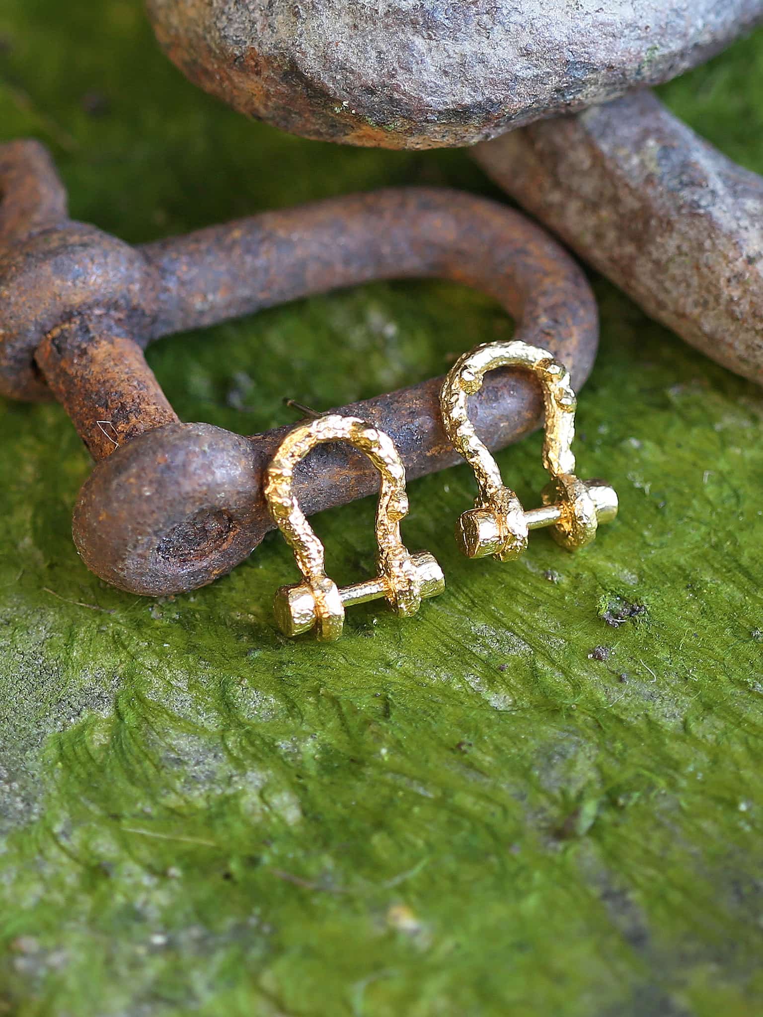 Aged Boatyard Link Stud Earrings - image 4