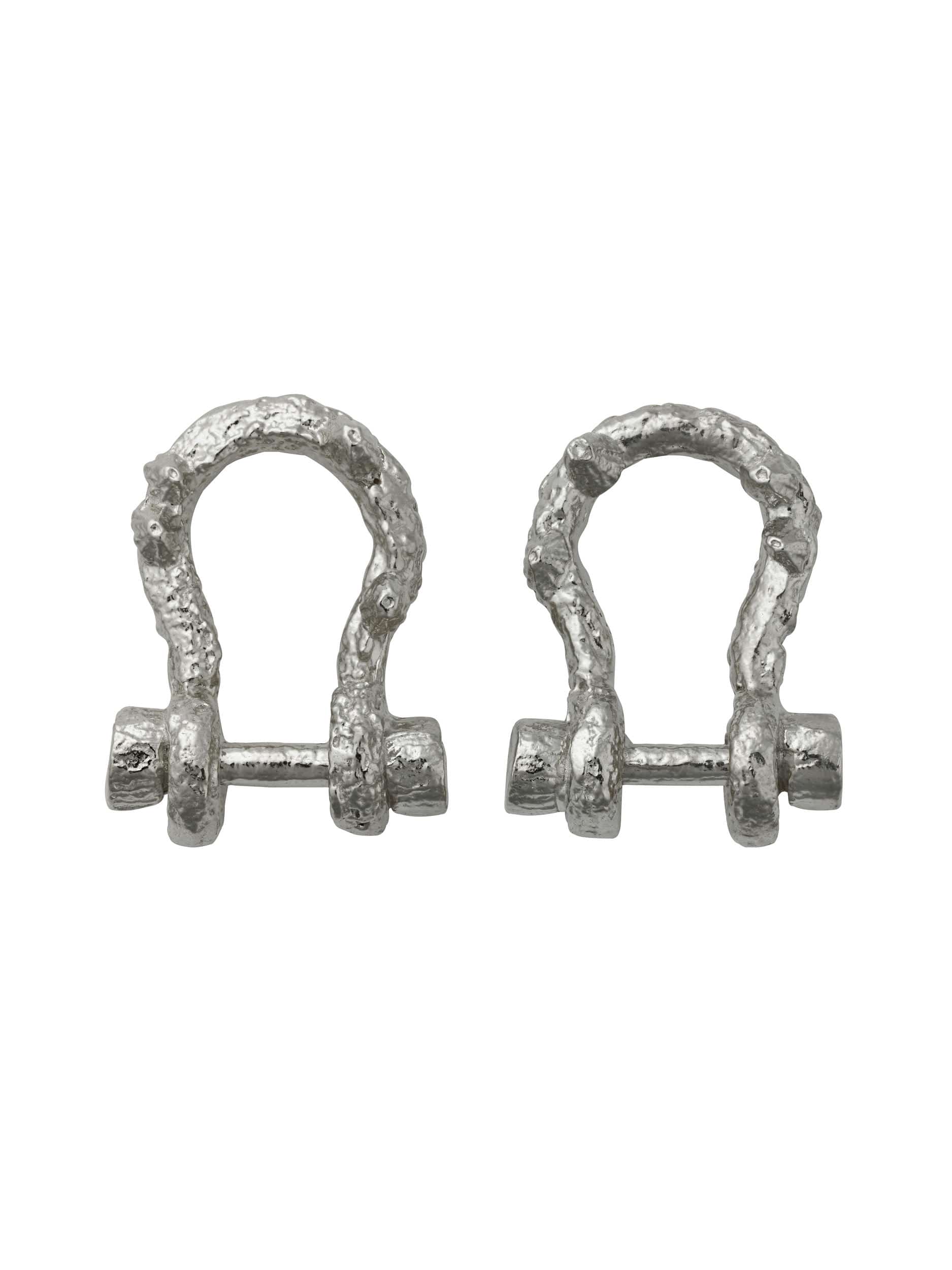 Aged Boatyard Link Stud Earrings - image 10 | silver