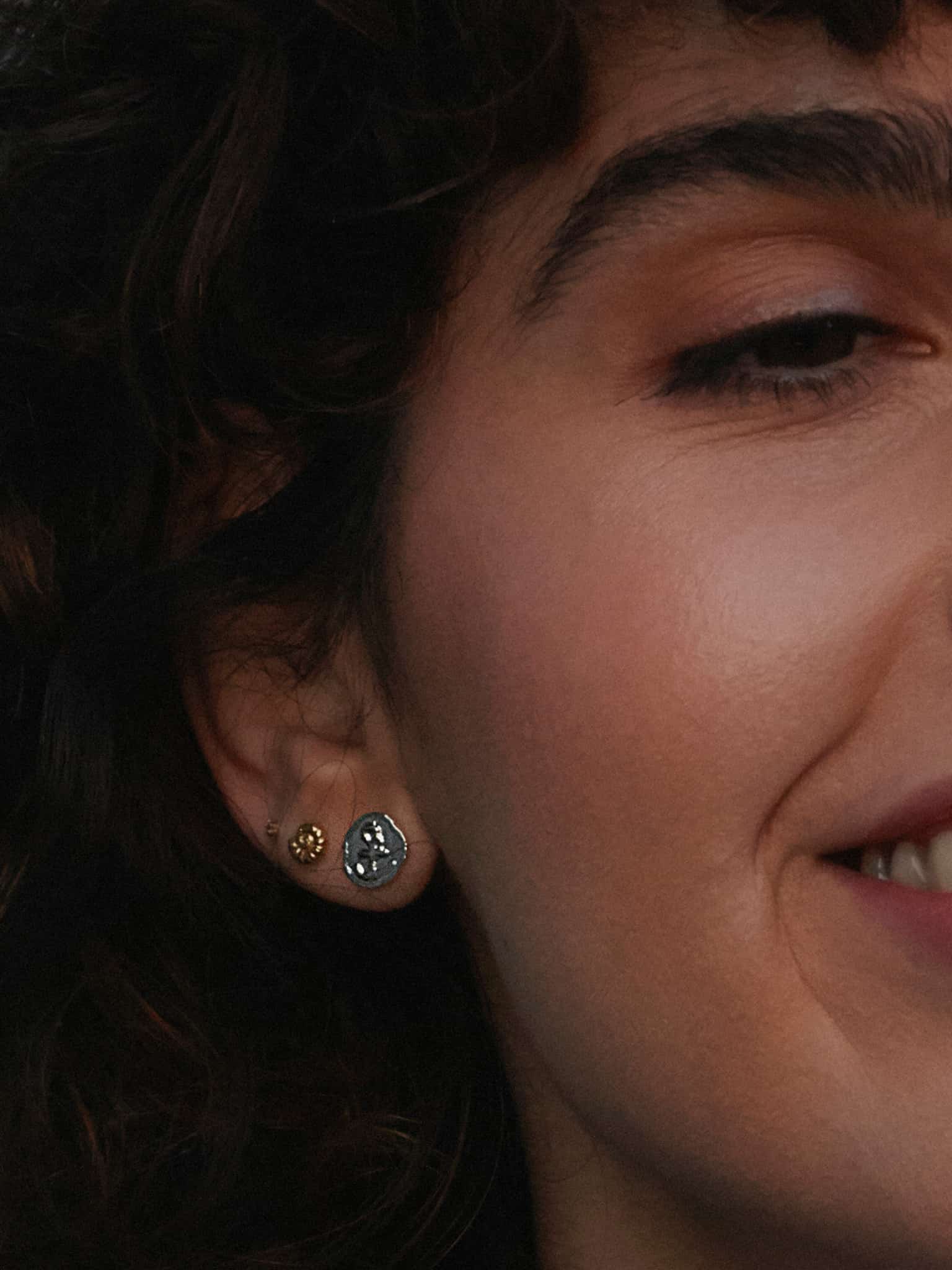 Mudlarked Anchor Token Stud Earrings - image 8
