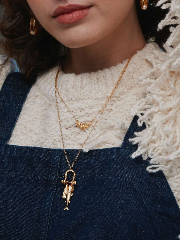 Mudlark Boatyard Link Charm Necklace