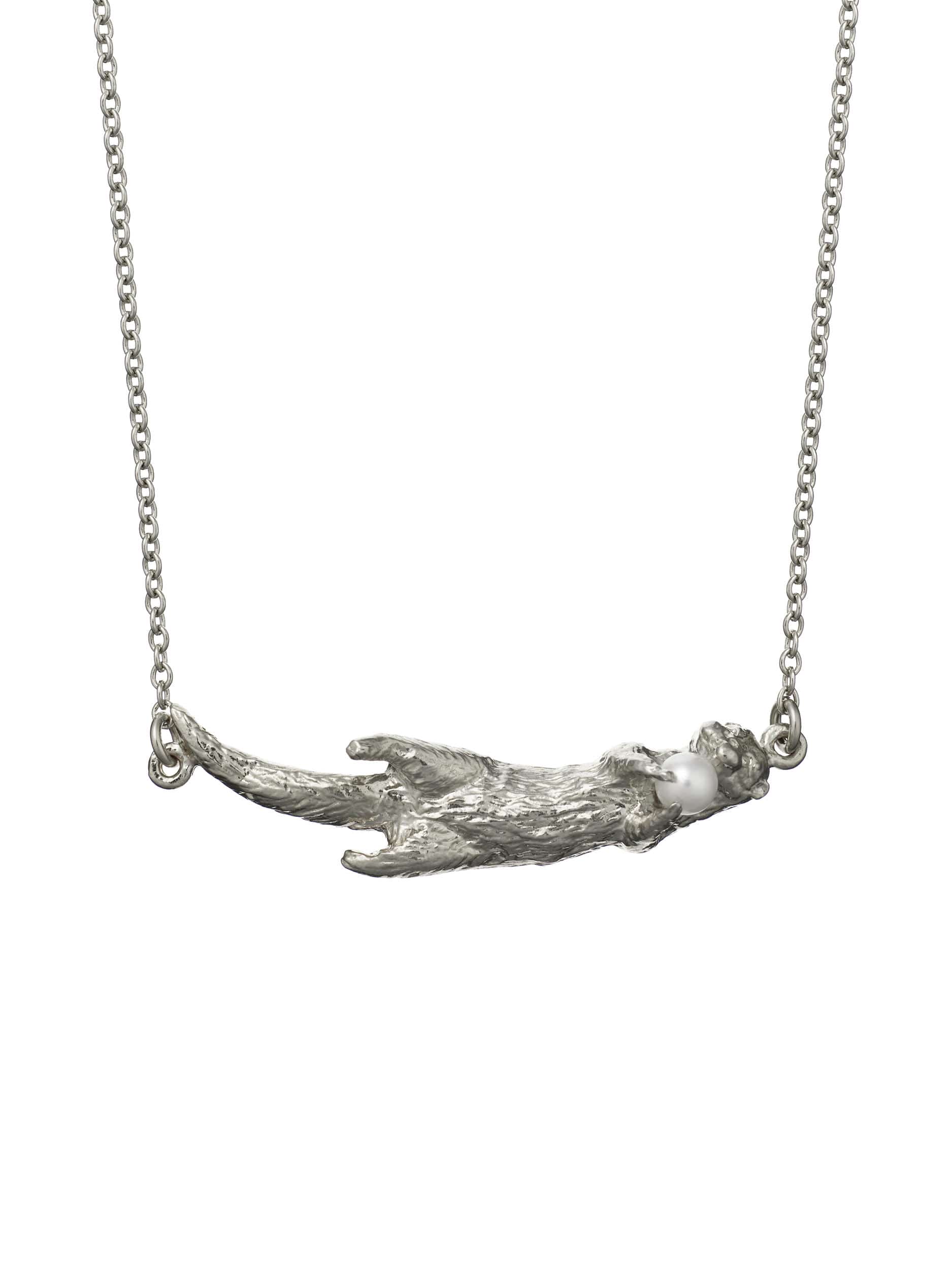 Otter & Pearl Inline Necklace - image 4 | silver