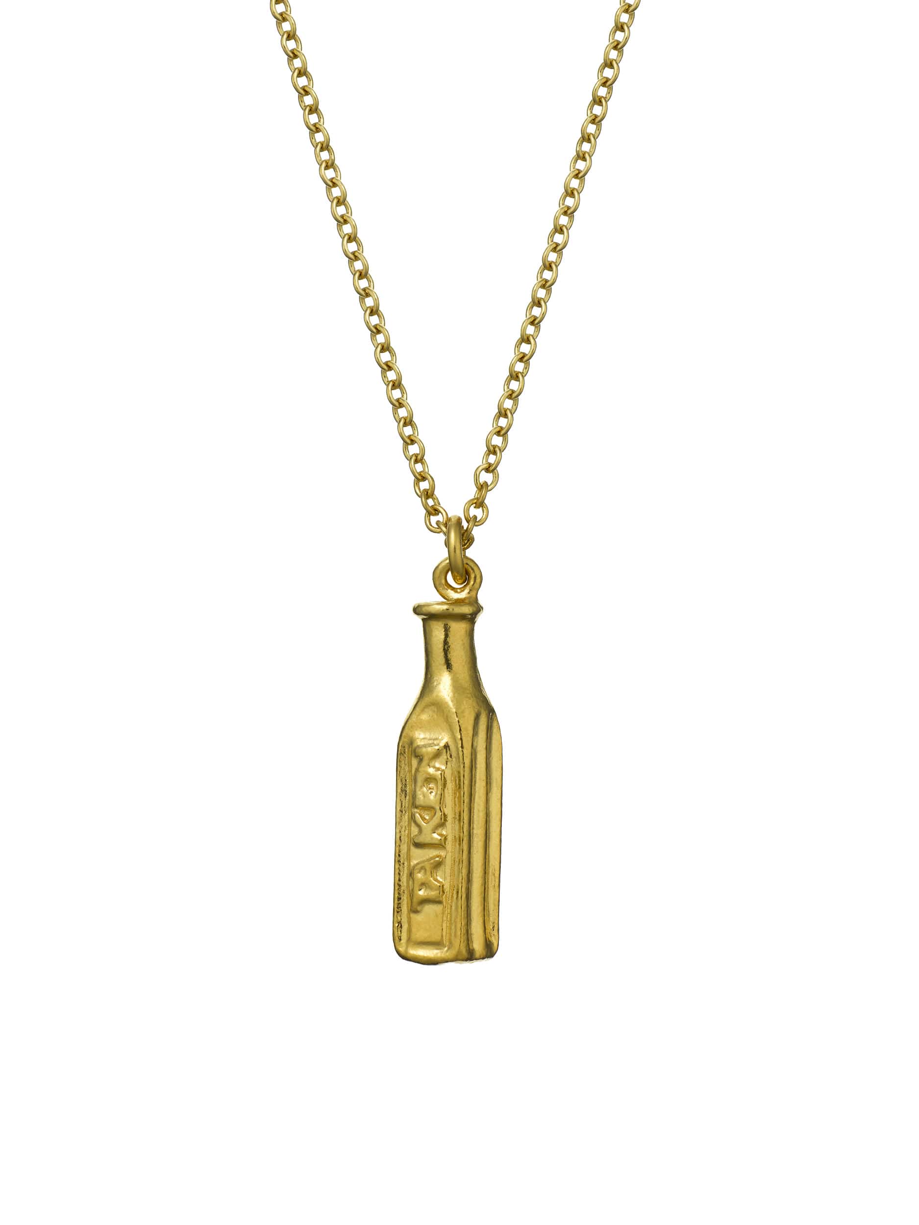 "Not To Be Taken'' Poison Bottle Necklace - image 1 | gold plate