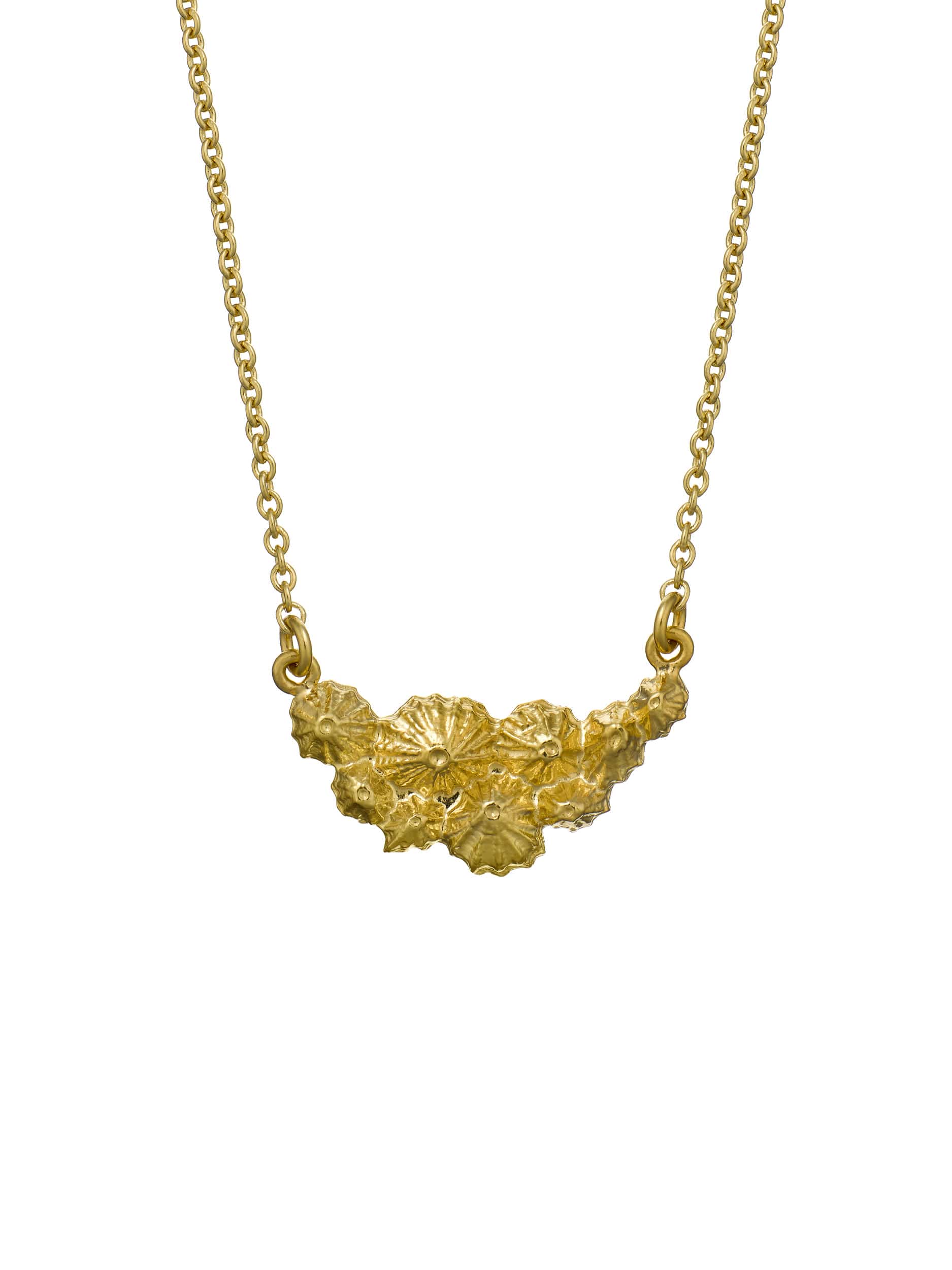 Limpet Cluster Inline Necklace - image 1 | gold plate